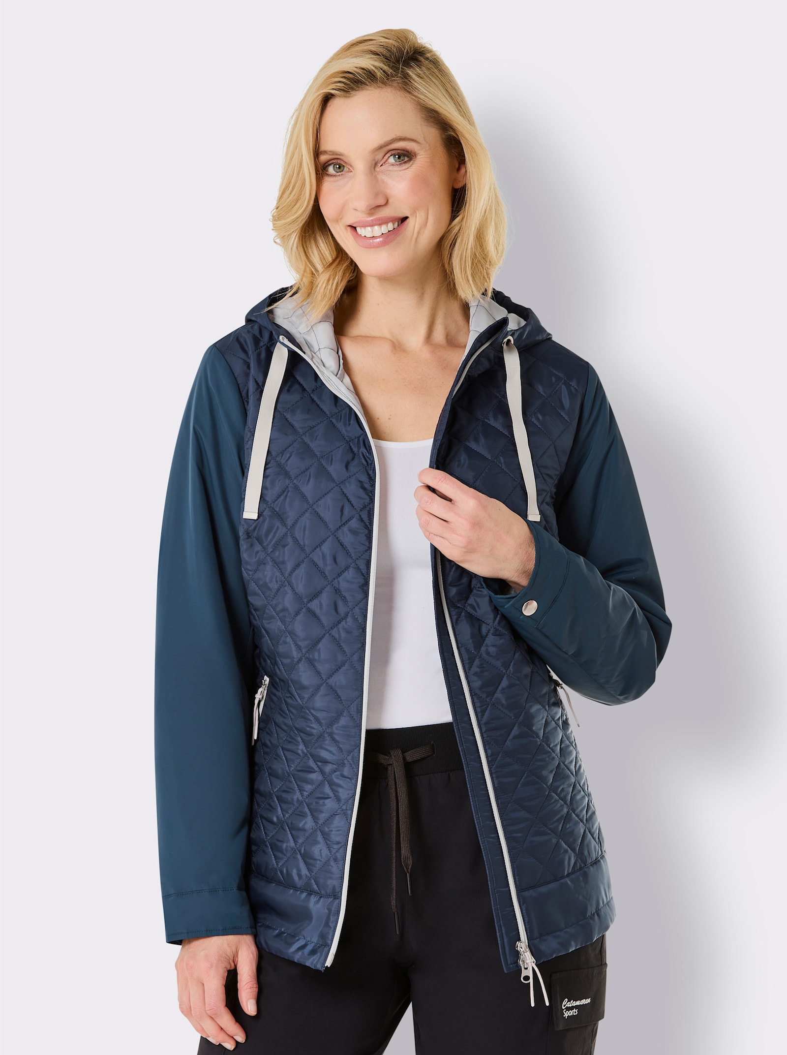 Catamaran Sports Funktionsjacke mit hinten längerem Saum - dunkelblau