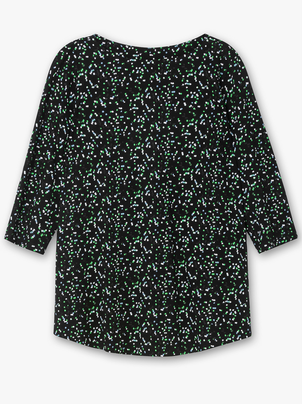 sheego 3/4-Arm-Shirt - schwarz-gemustert
