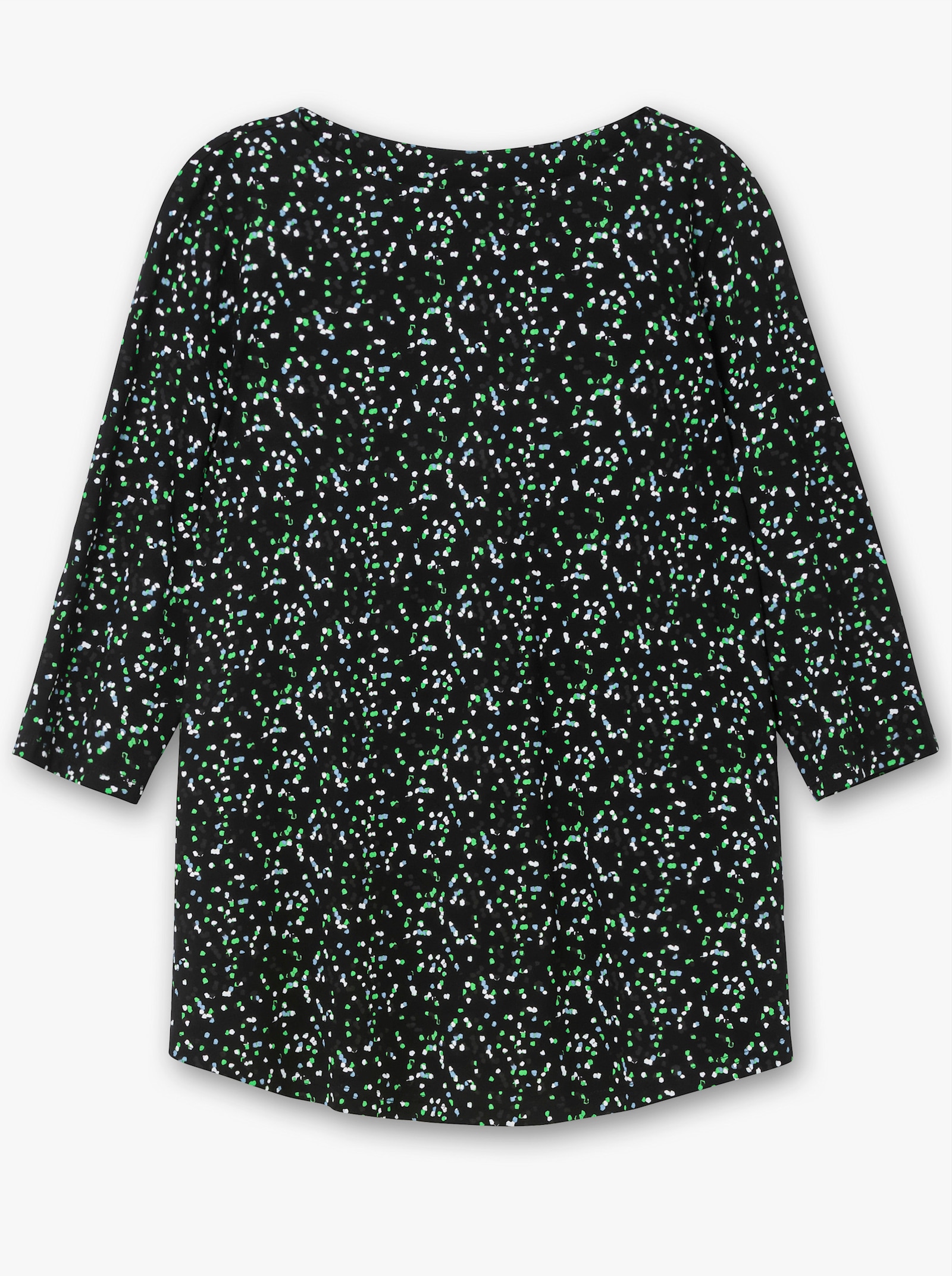 sheego 3/4-Arm-Shirt mit Minimalprint - schwarz-gemustert