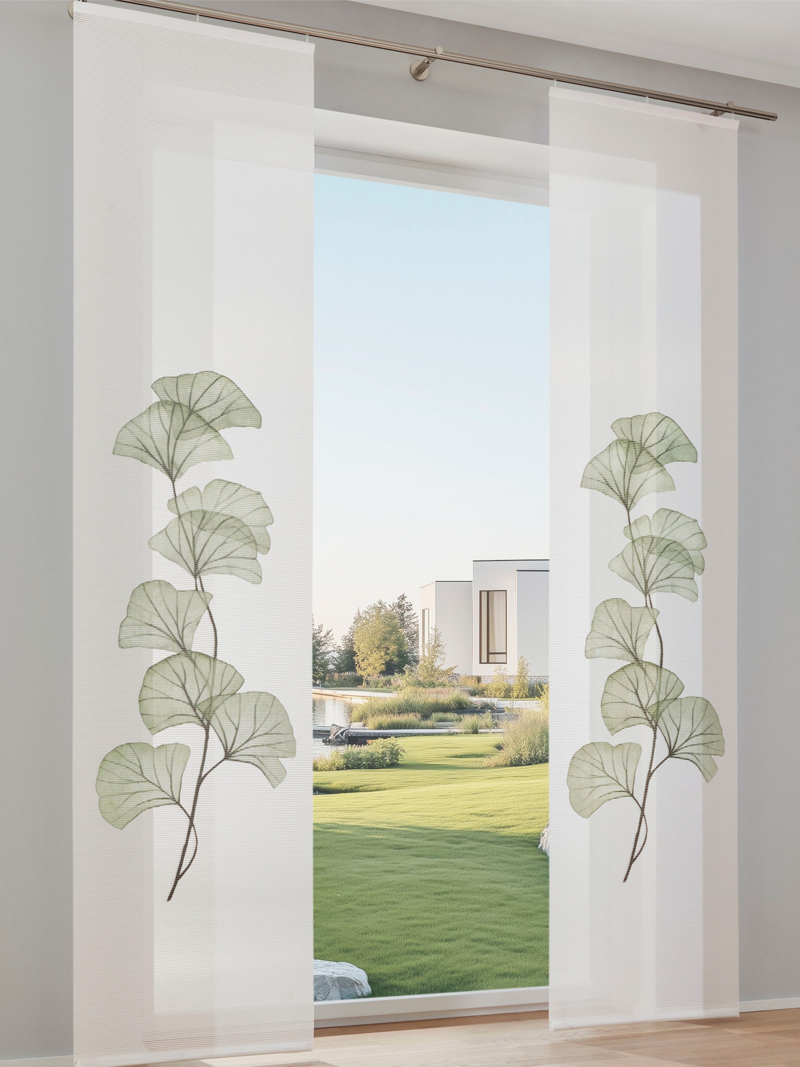 heine home Schiebevorhang - salbei-weiß