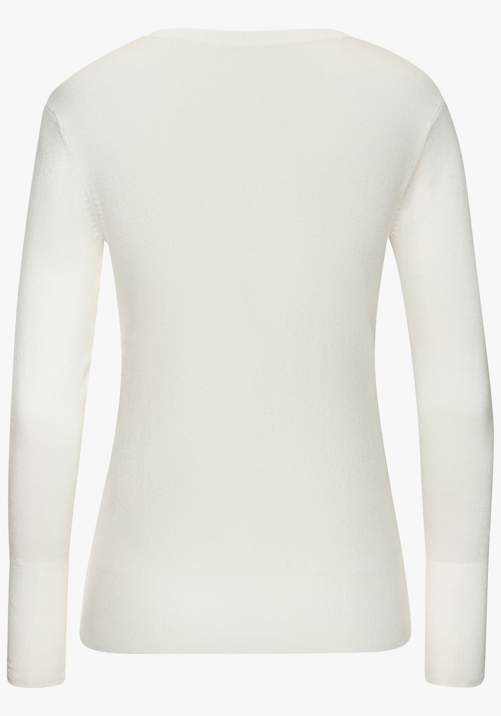 Vivance V-Ausschnitt-Pullover - creme