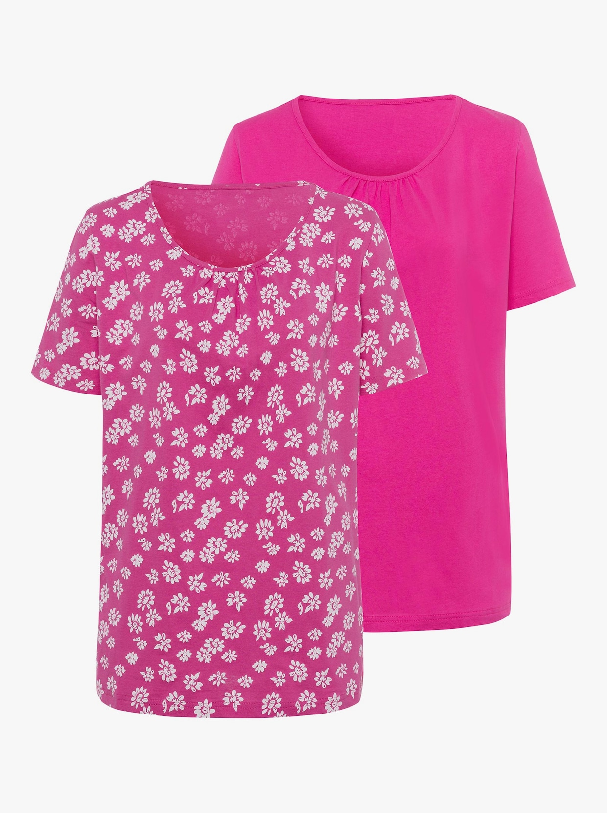 Kortärmad topp - cerise