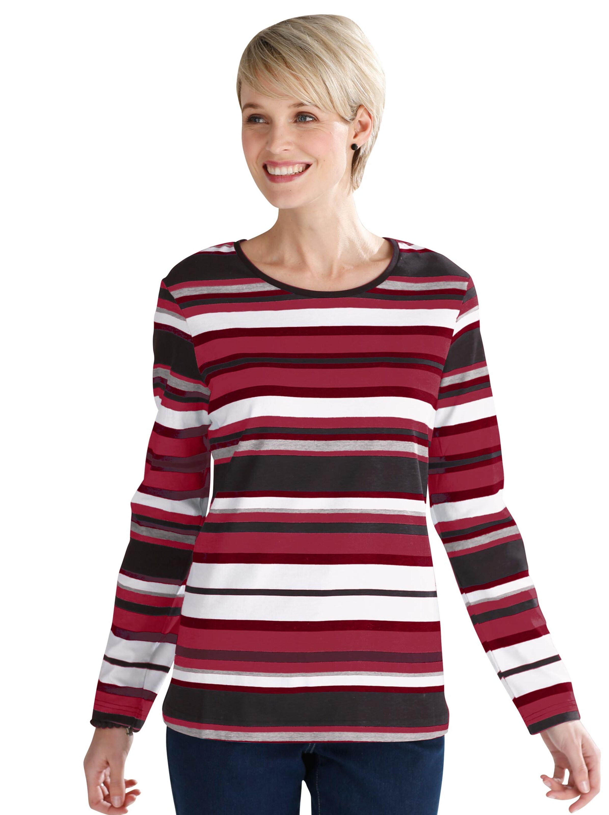 Shirt - burgund-gestreift