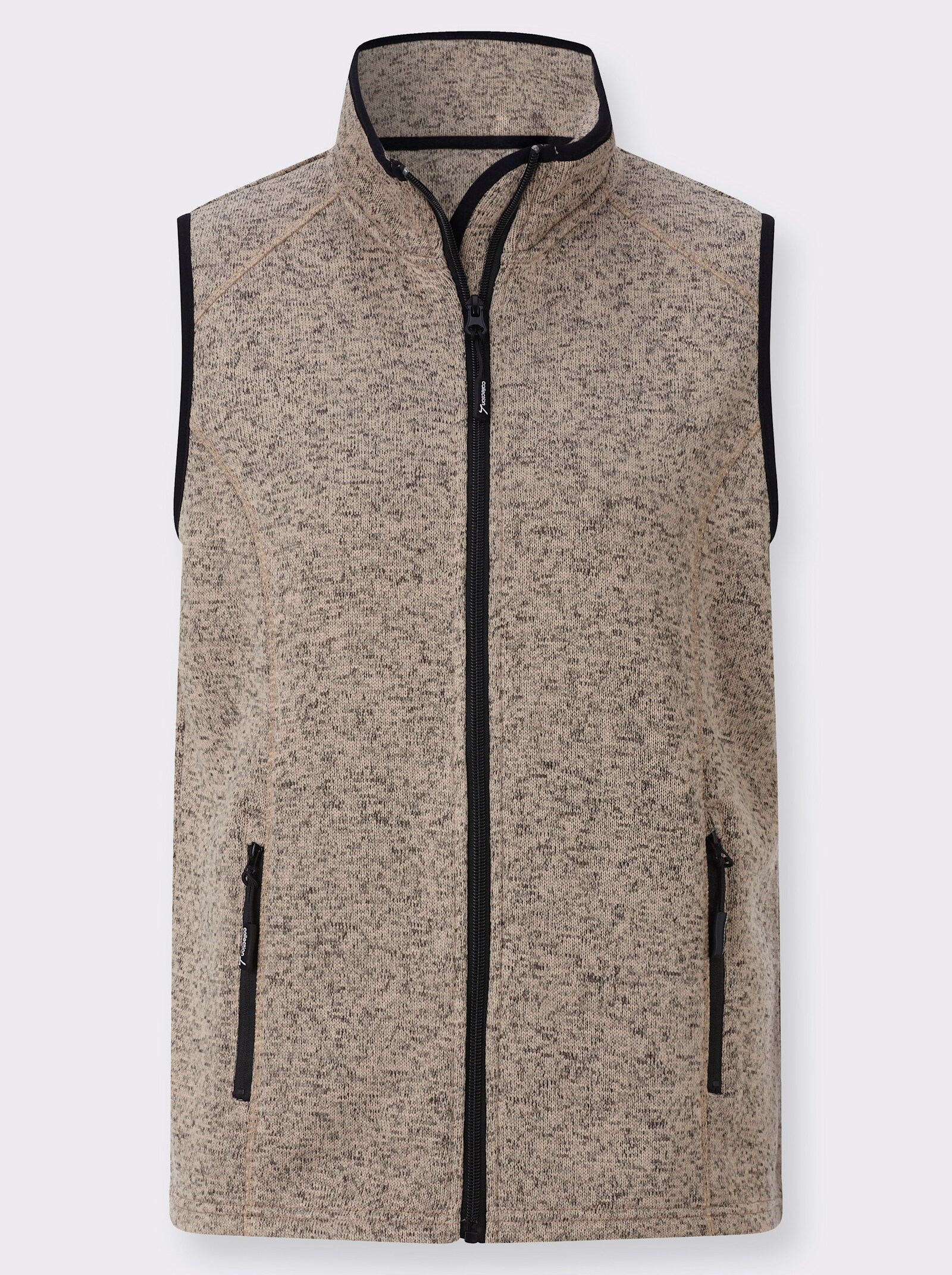 Fleeceweste mit Antipilling-Ausrüstung - beige-meliert
