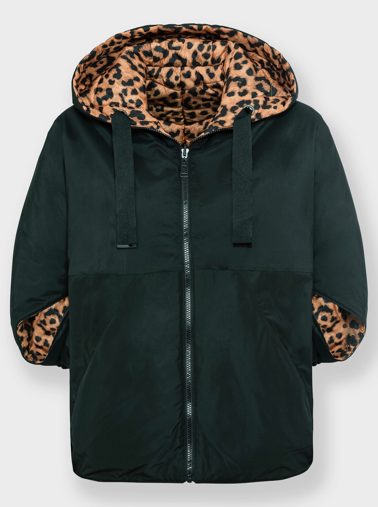 heine Keerbaar jack - camel/zwart geprint