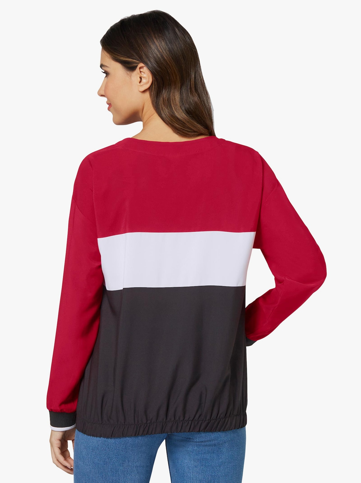 Comfortabele blouse - rood/zwart