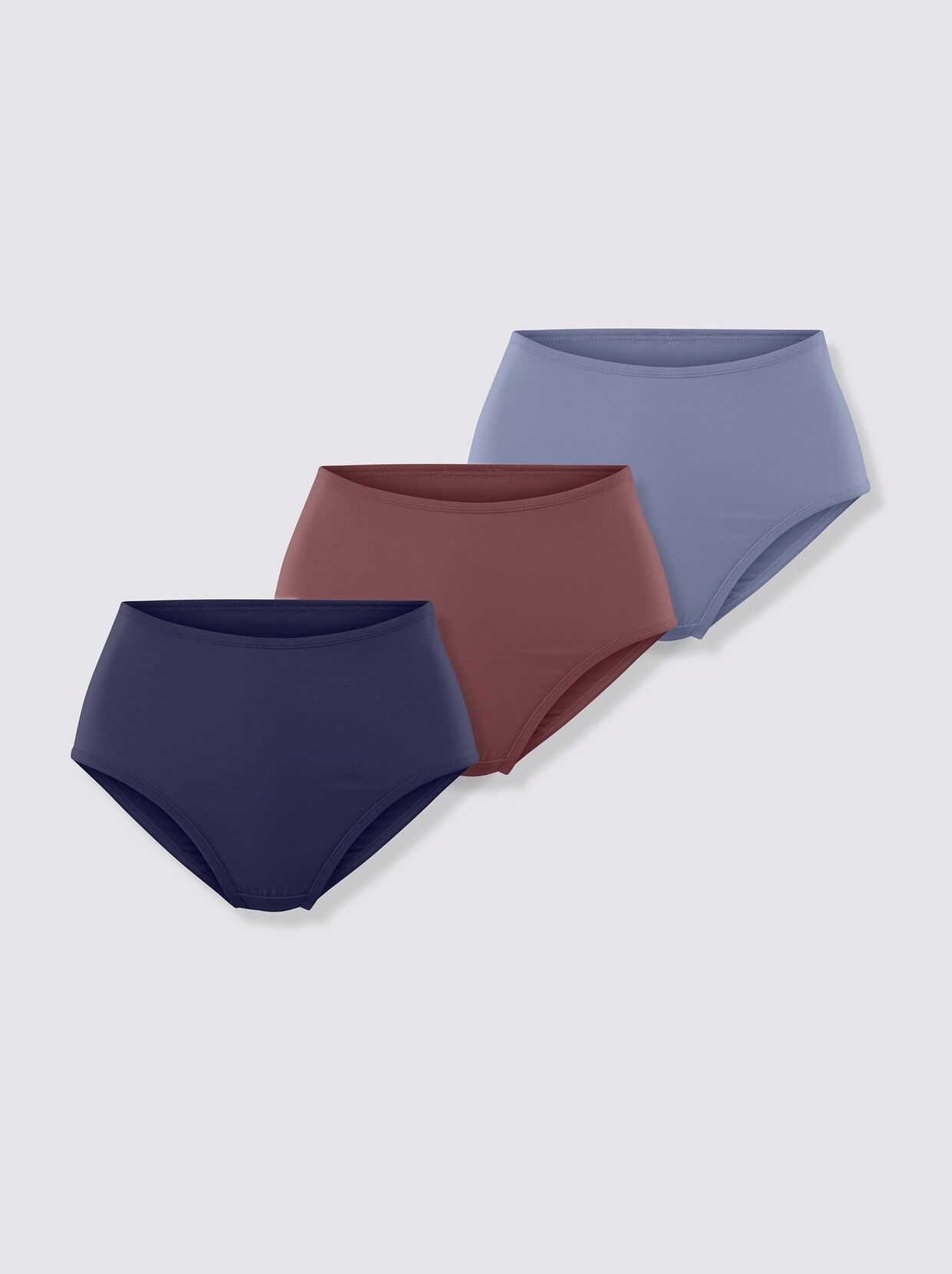 wäschepur Taillenslip - bleu + marine + bordeaux