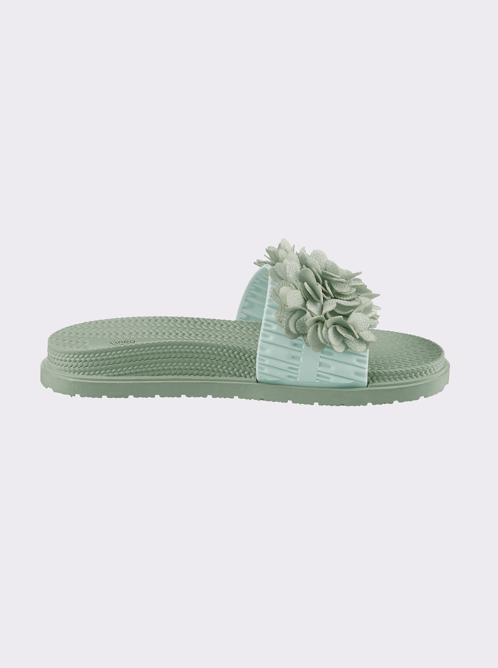 Siebi´s Badslipper met applicatie - eucalyptus