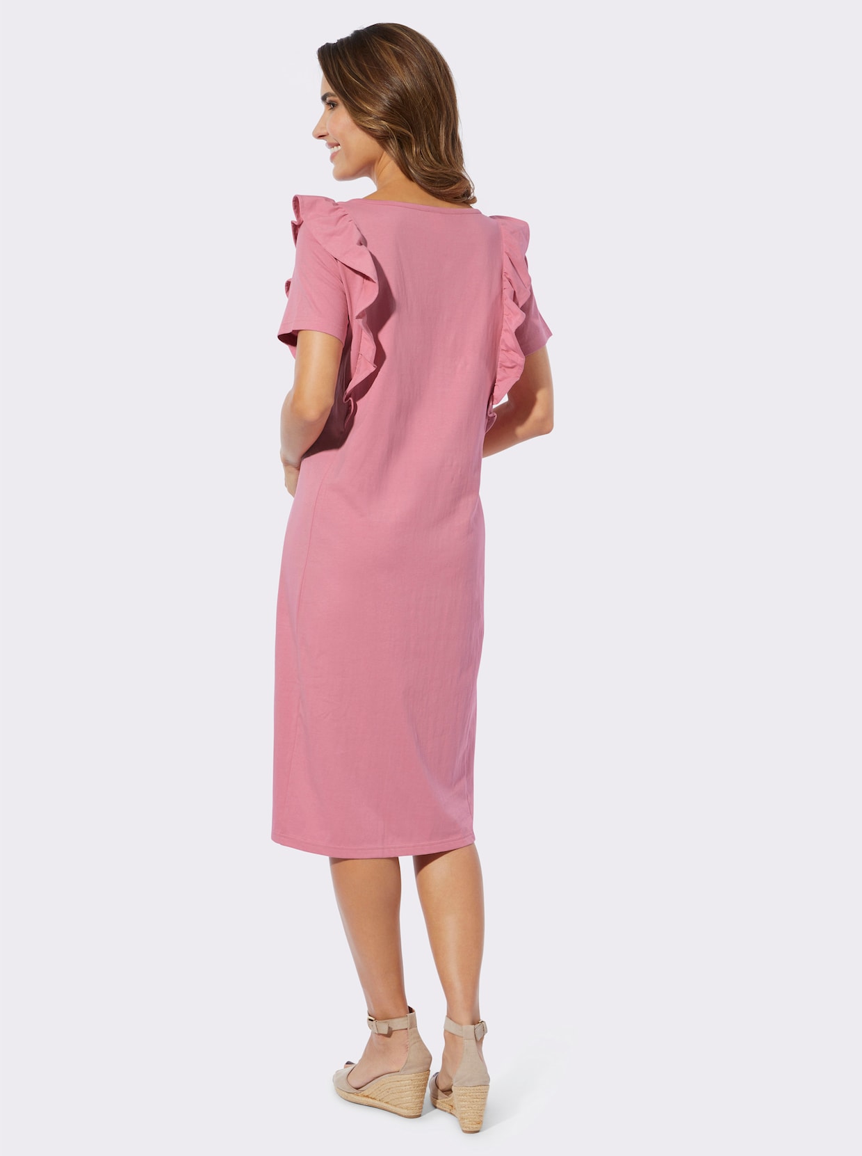 Jersey jurk - oudroze