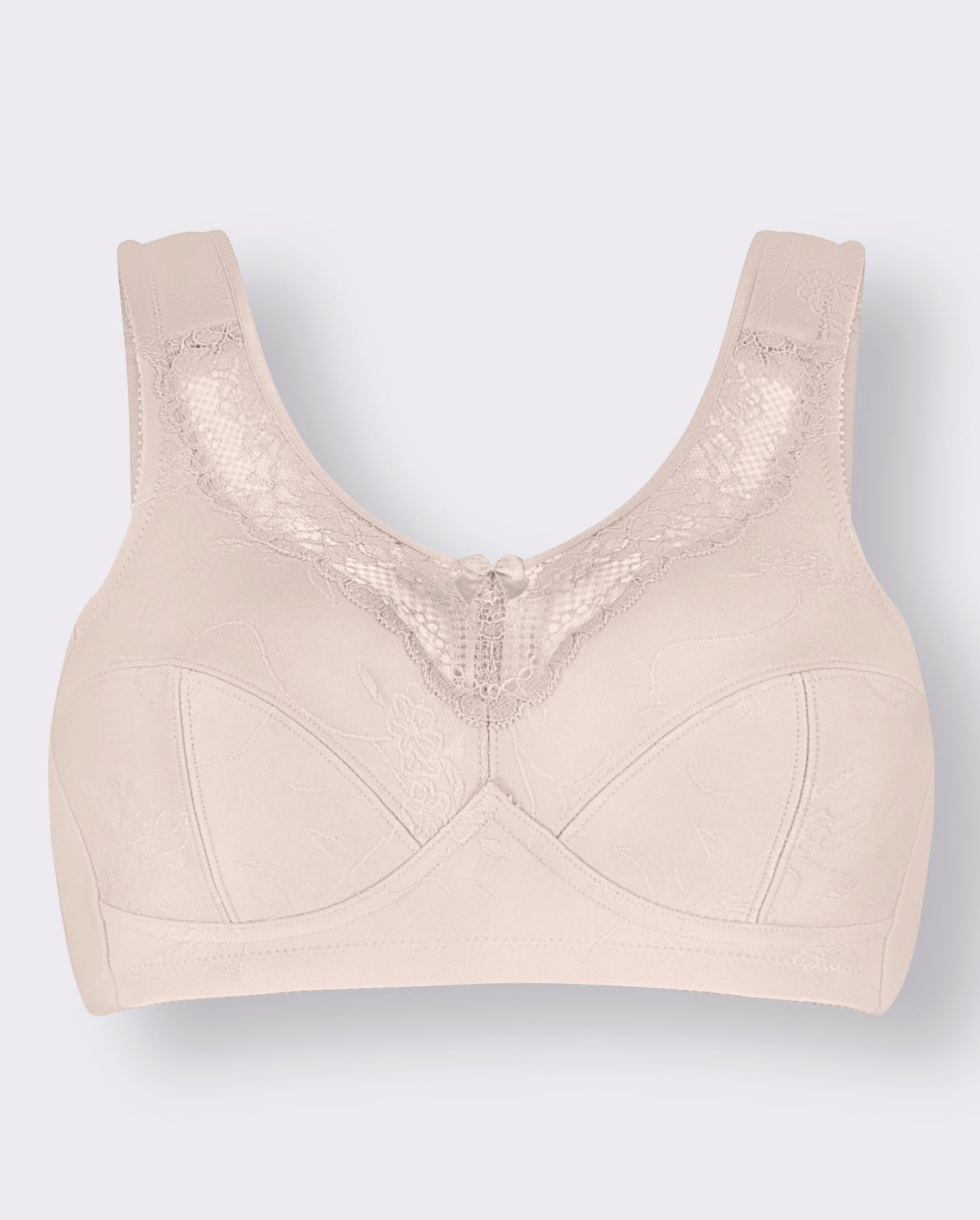 Susa Entlastungs-BH ohne Bügel mit Jacquard-Muster - puder