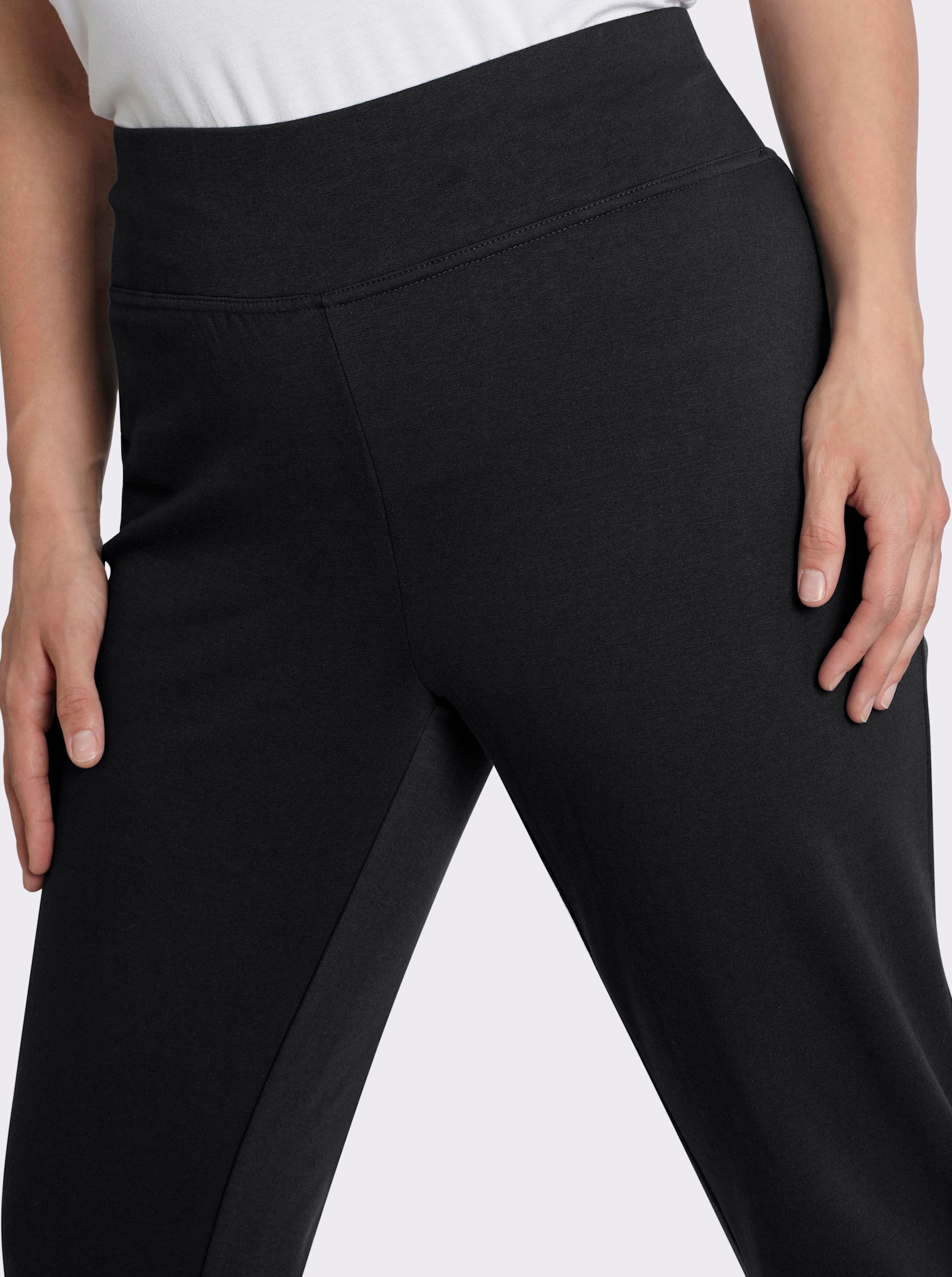 Sweatleggings mit weich angerauter Innenseite - schwarz