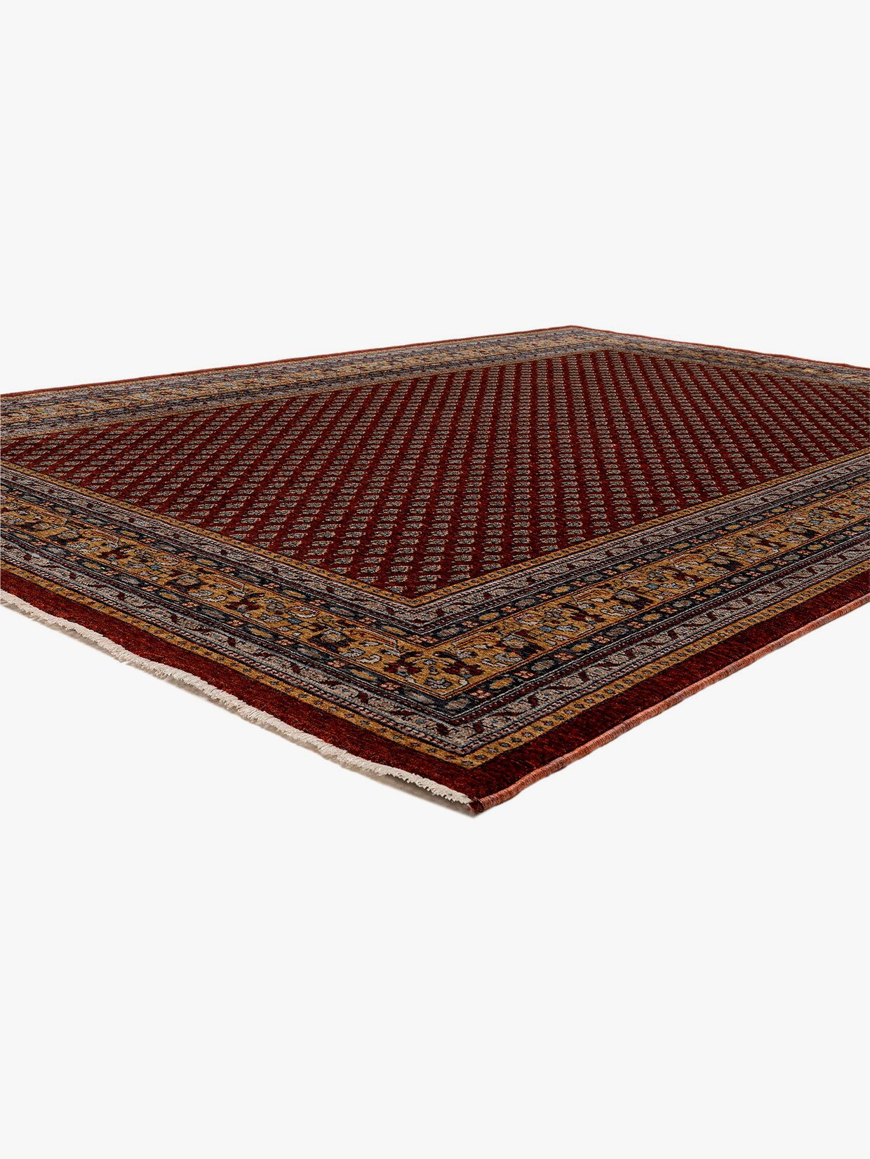 Theko Teppich - rot-gemustert