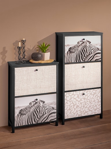 heine home Schuhschrank - schwarz-natur