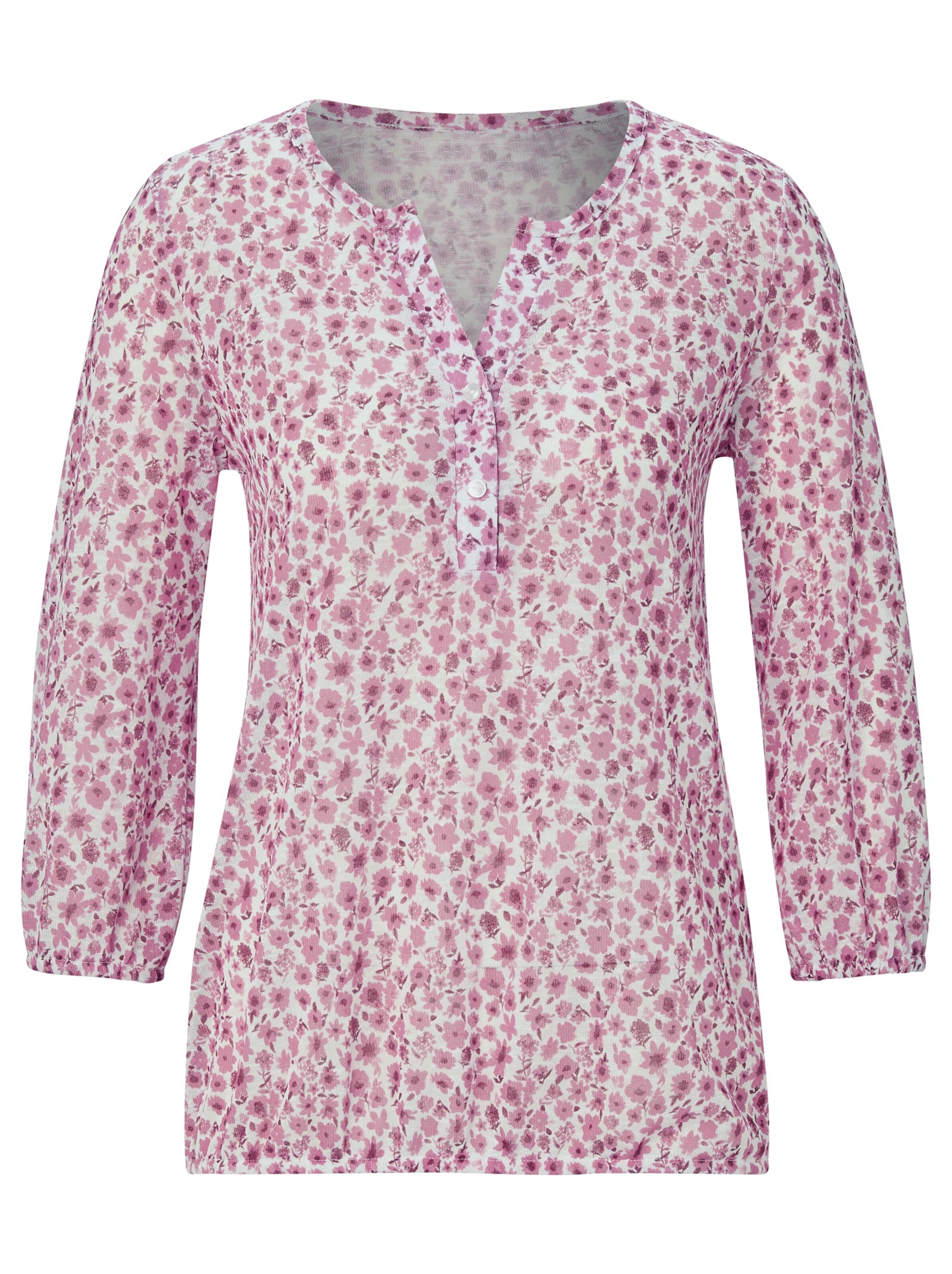Shirt - rosenholz-gemustert