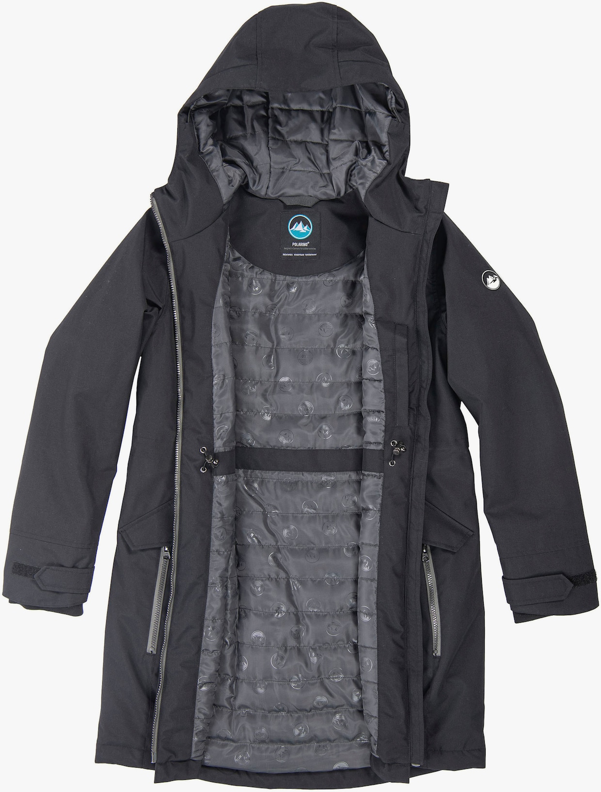 Funktionsparka - schwarz (outdoorparka aus nachhaltigem material)