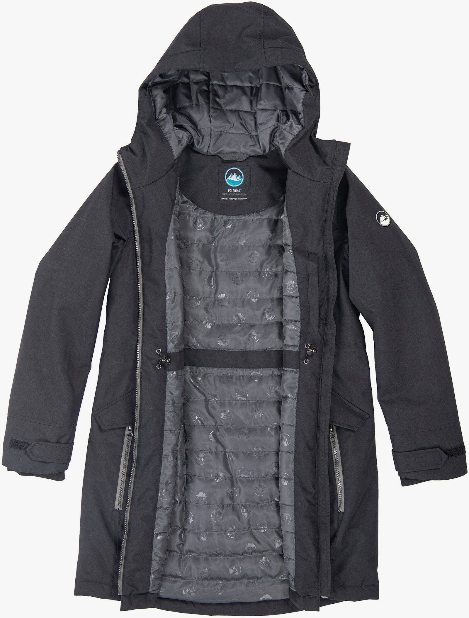 Polarino Funktionsparka - schwarz