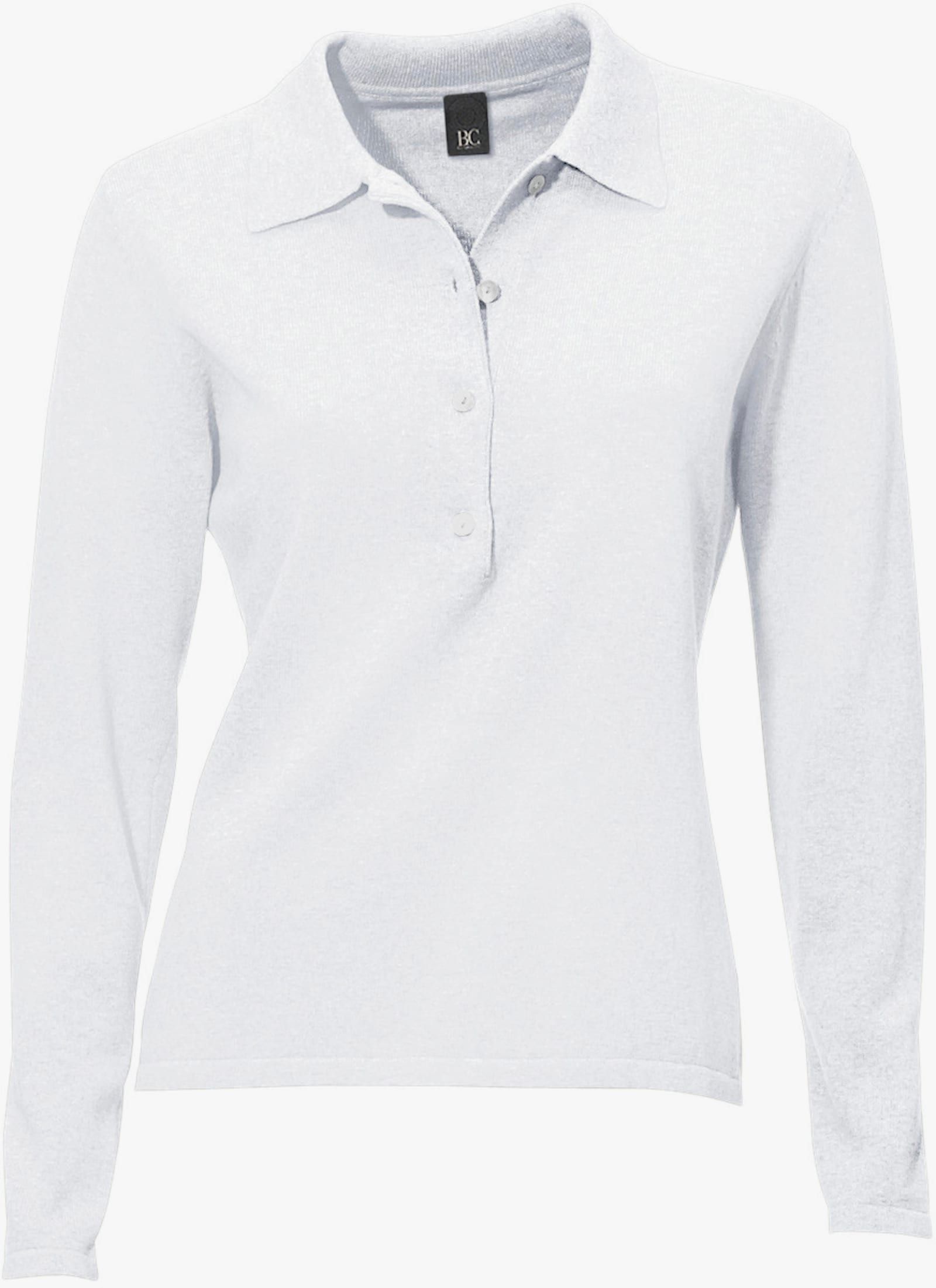 heine Pull polo avec patte de boutonnage - blanc