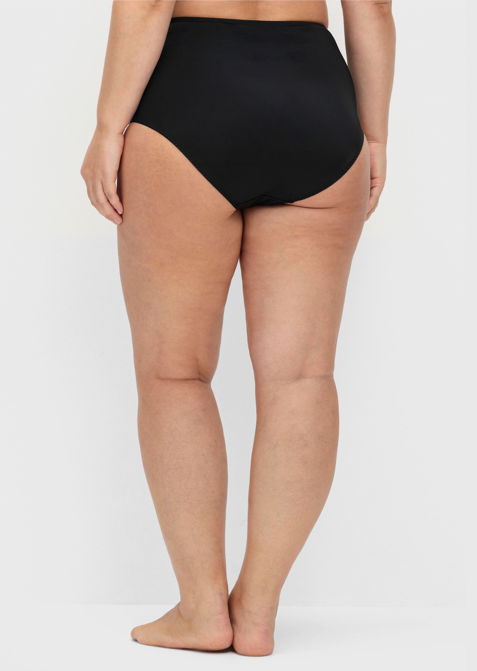 sheego Tailleslip in set van 2, met kantinzet - zwart+wit