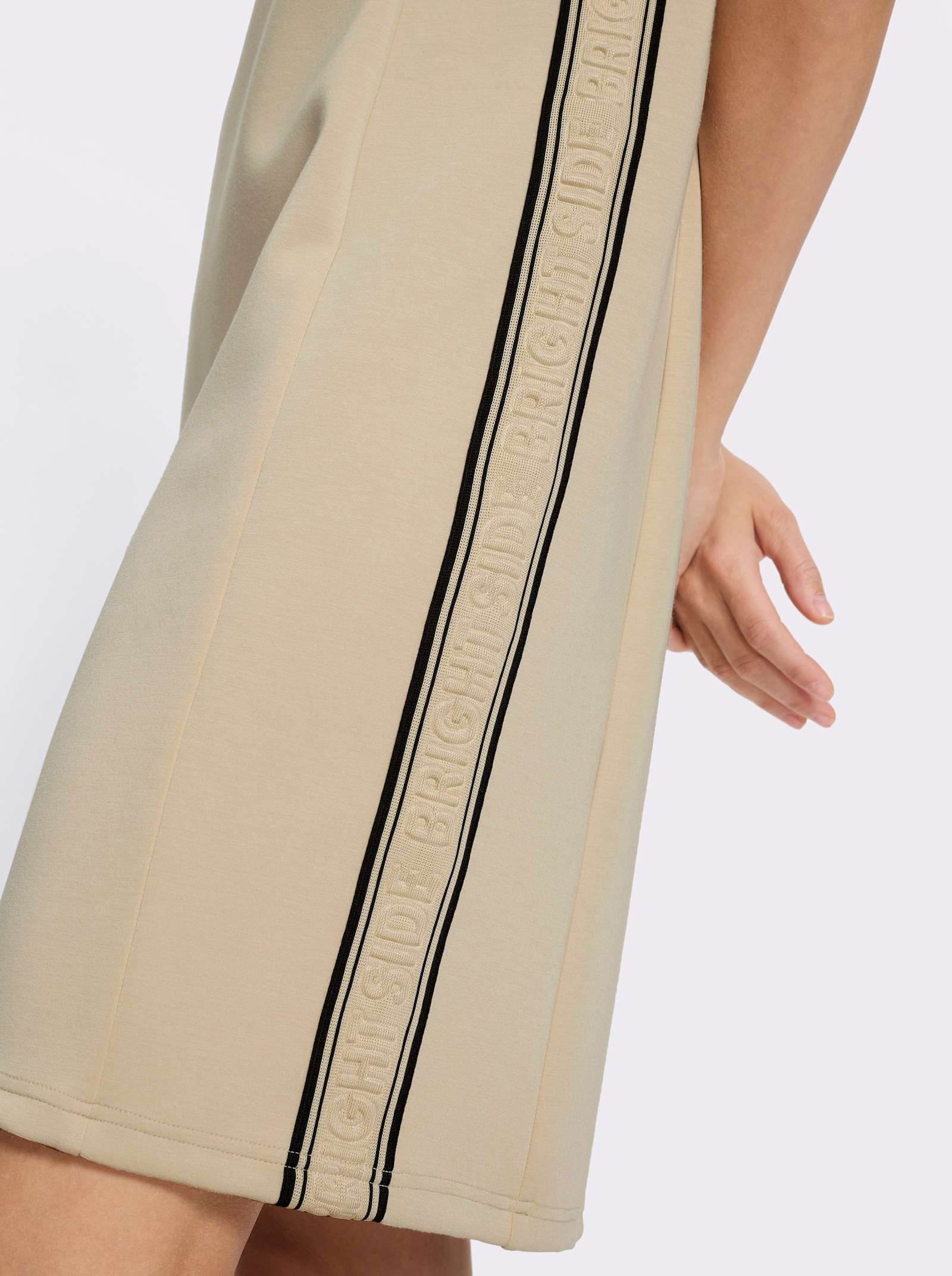 heine Robe sweat à col montant - sable