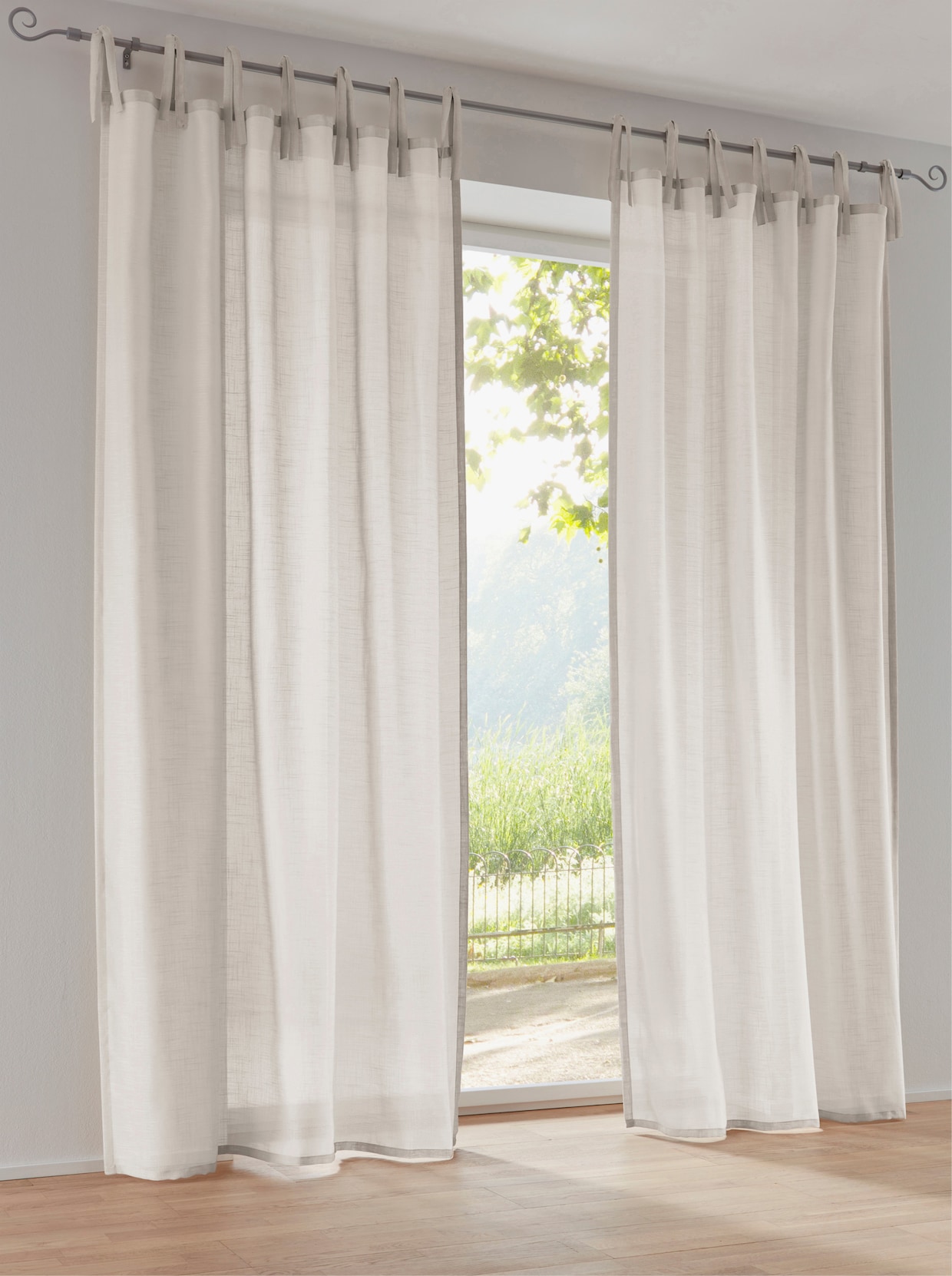heine home Decoratieve vitrage - crème