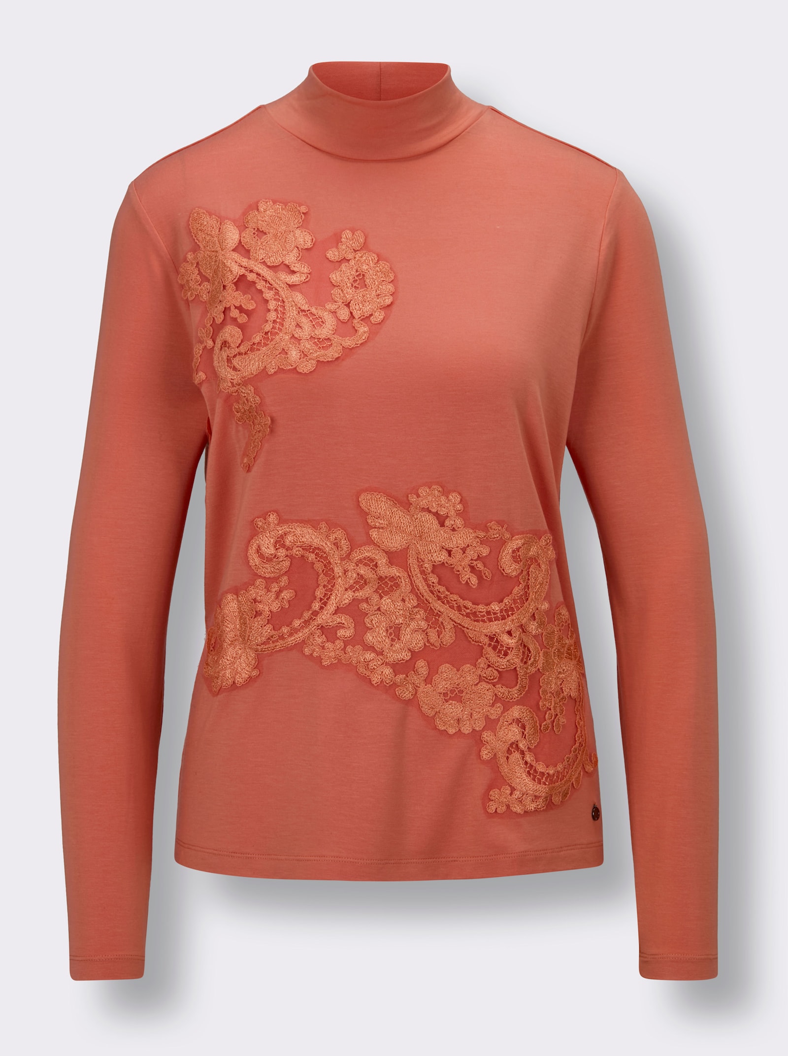 CREATION L PREMIUM Langarmshirt - papaya