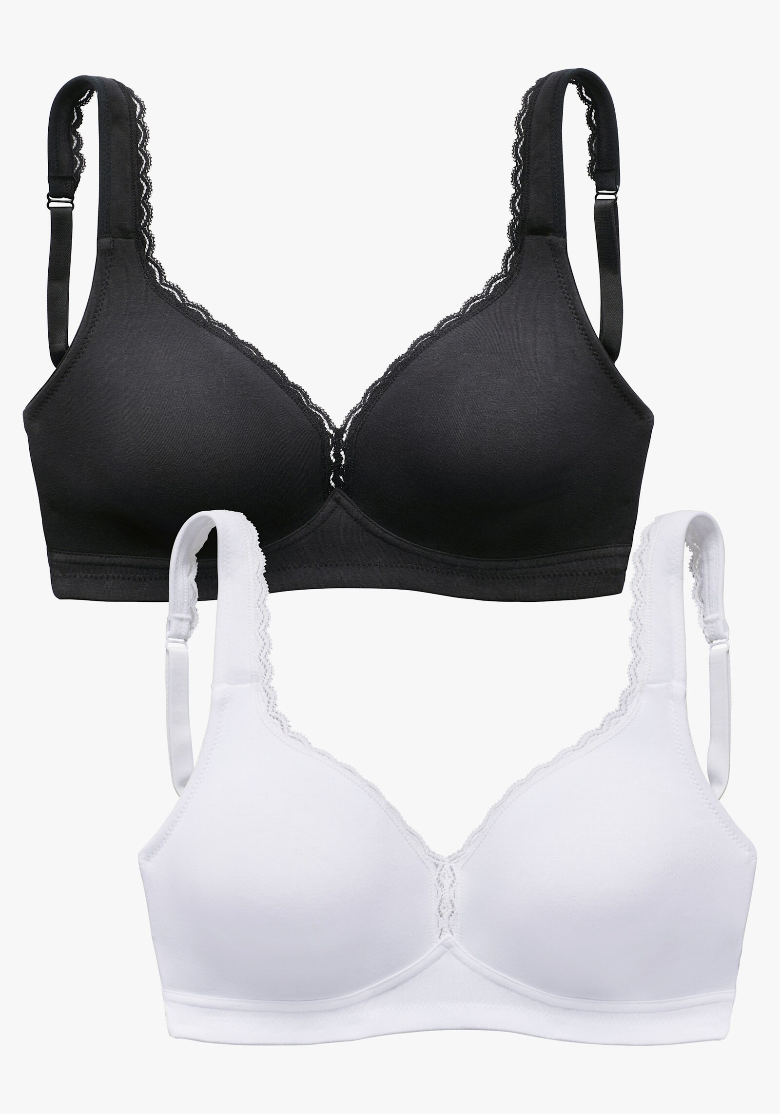 petite fleur Entlastungs-BH - weiß + schwarz