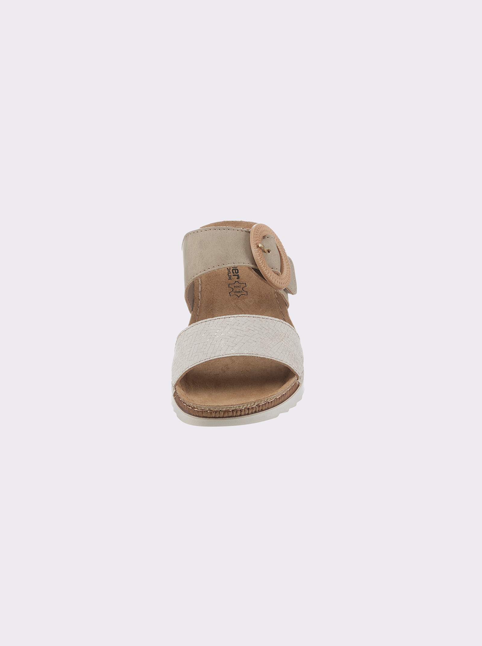 Fischer Pantolette mit gepolsterter Innensohle - beige