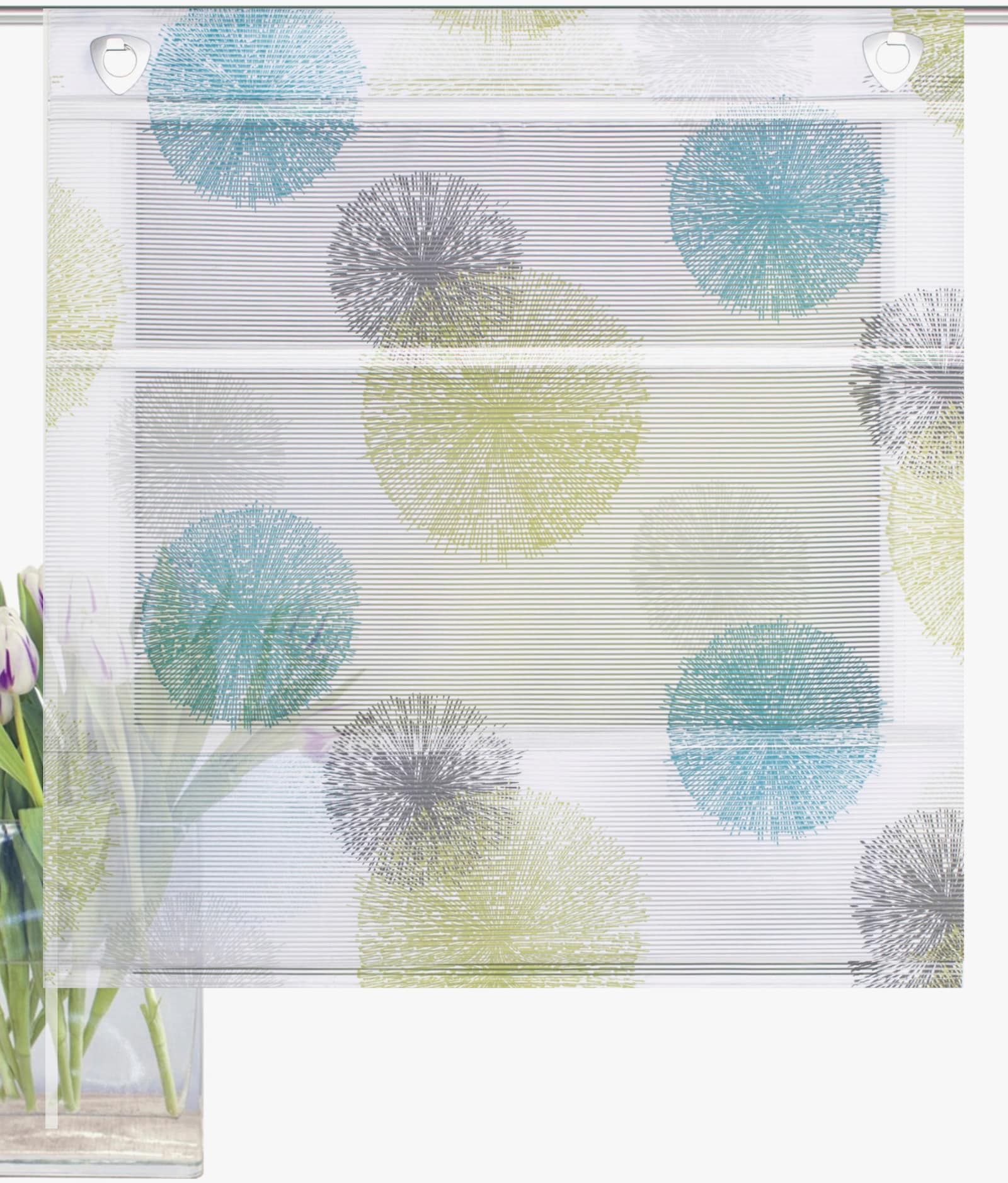 heine home Raffrollo - blau-grün