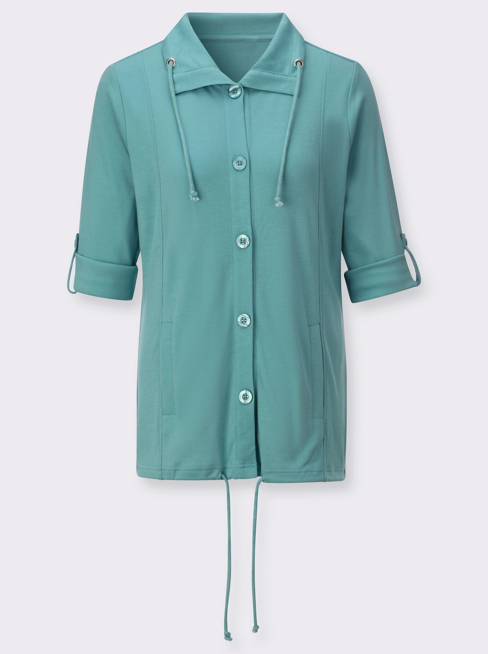  Shirtjacke mit Tunnelzug - ozean
