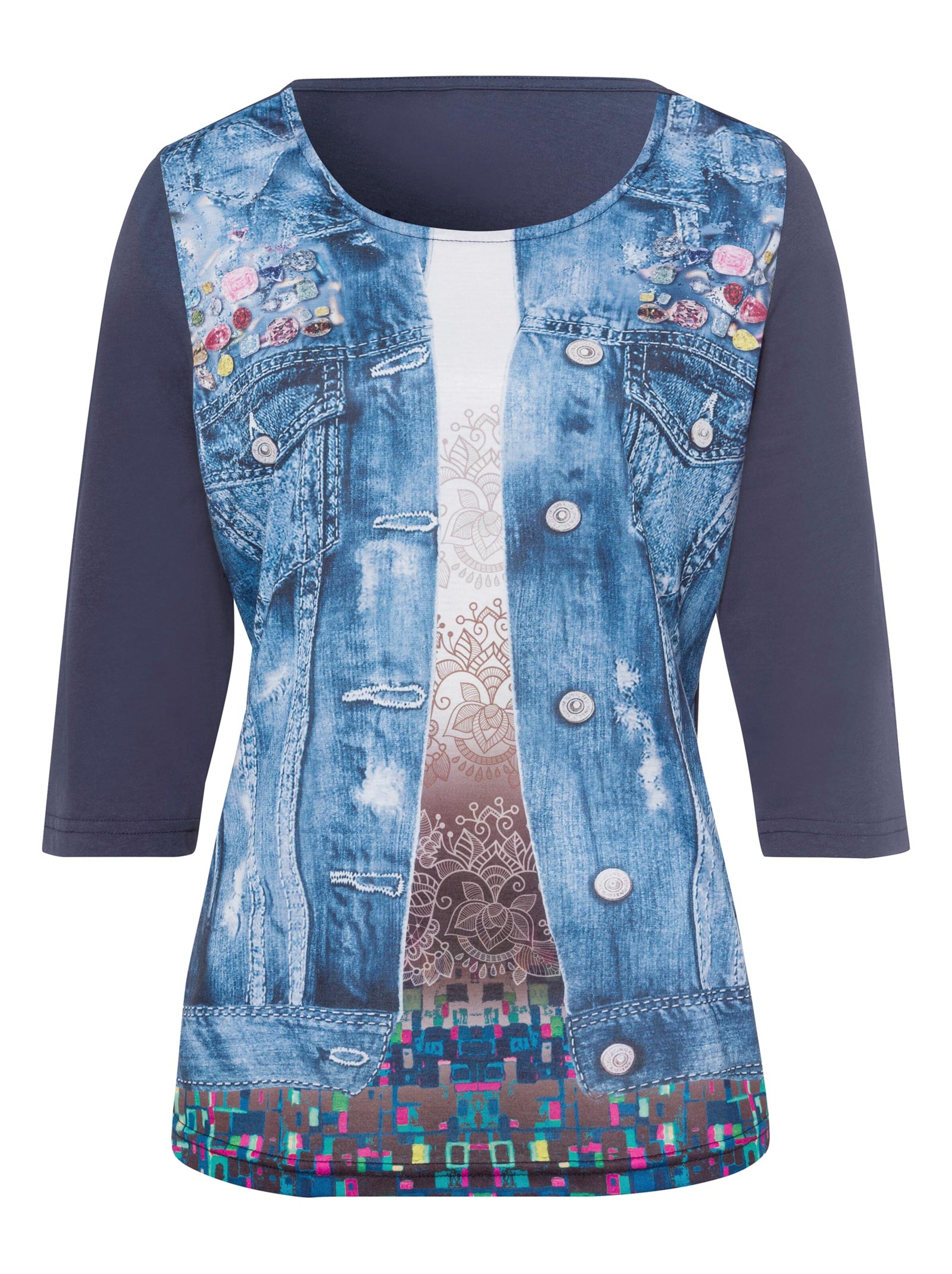 Shirt - blau-gemustert