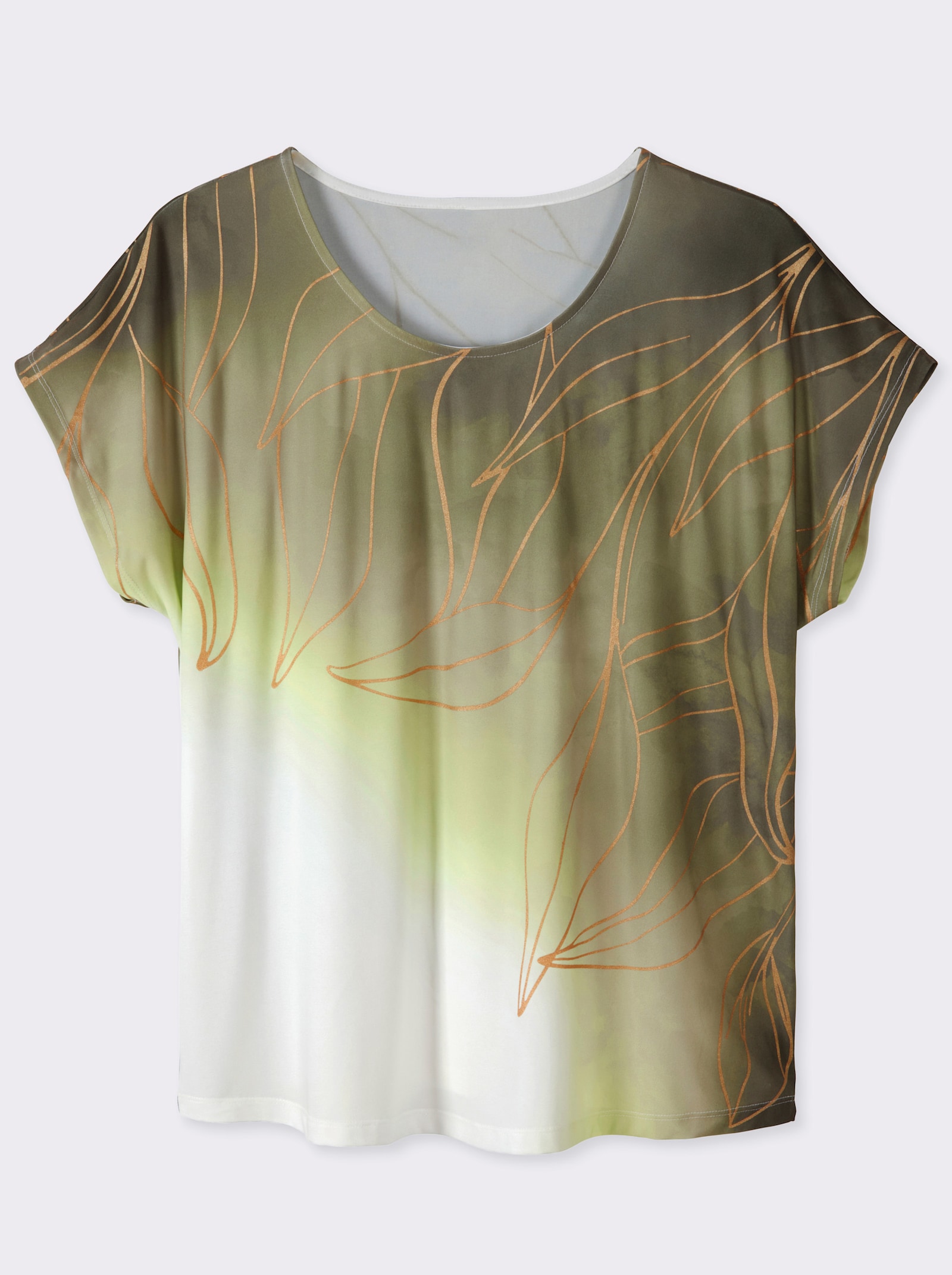 Print-Shirt mit Foliendruck - schilf-schwarz-bedruckt