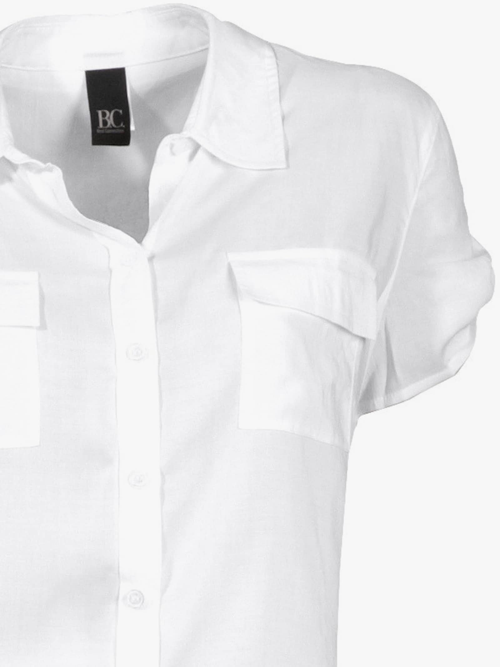 heine Blouse met korte mouwen in viscosemix - wit