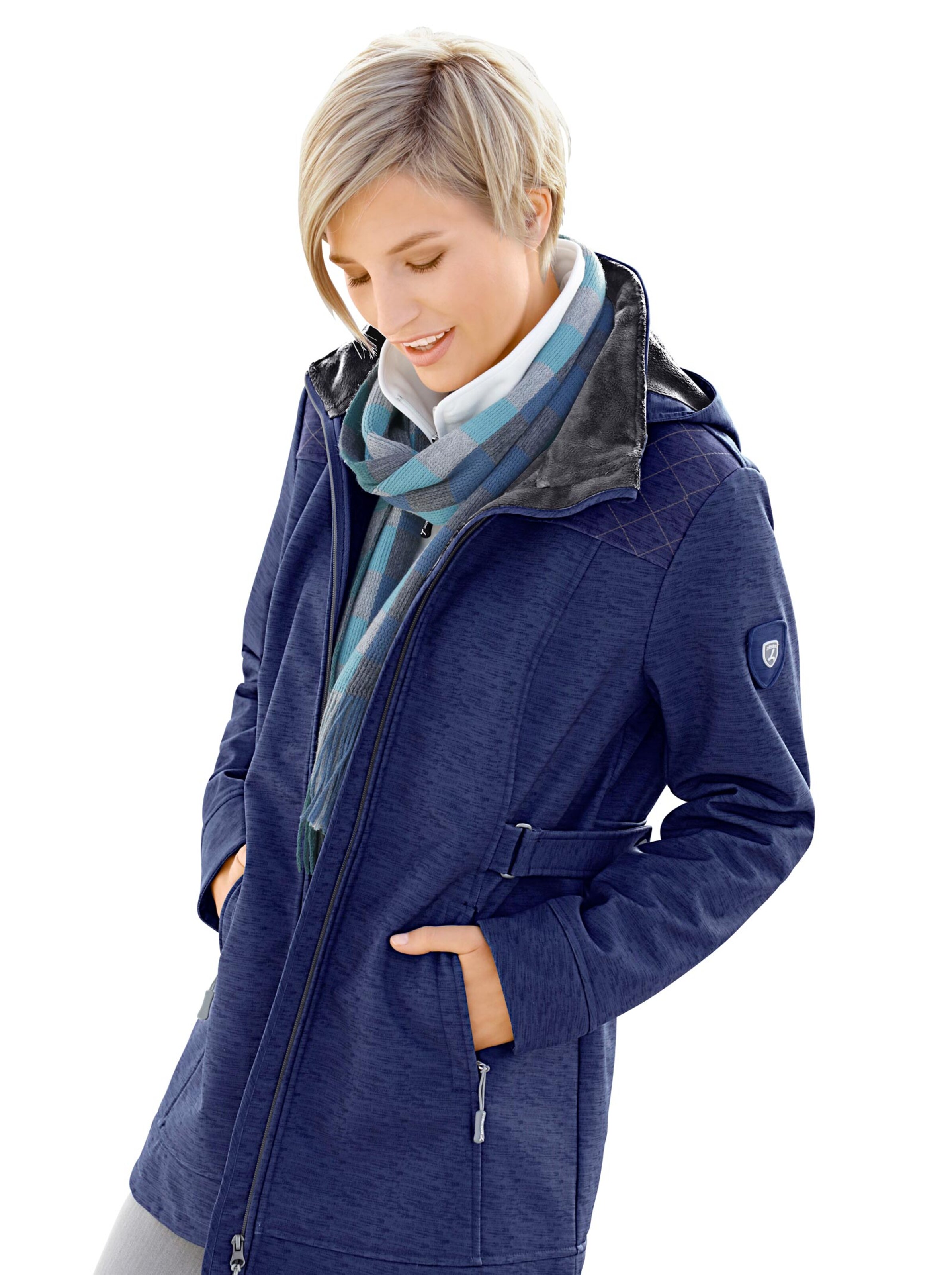 Softshell-Jacke - marine-meliert