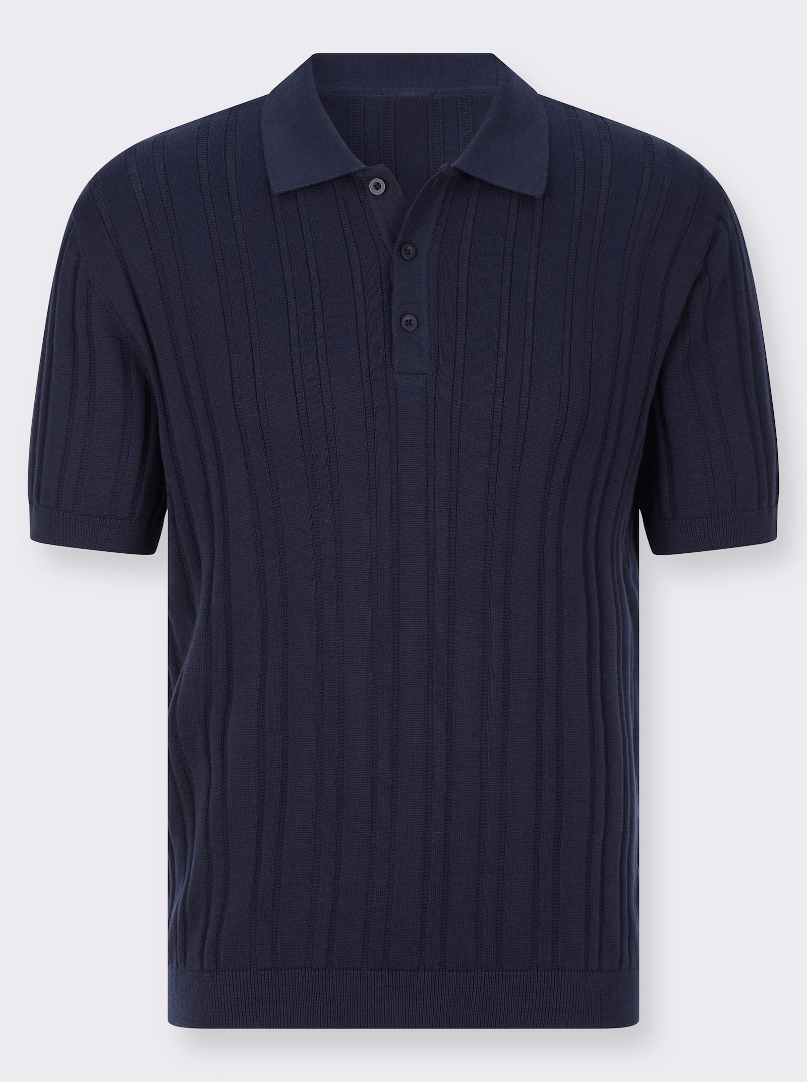 Svetr s krátkým rukávem s 3D strukturou - námořnická modrá