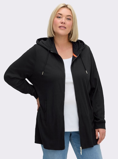 sheego Sweatjacke - schwarz