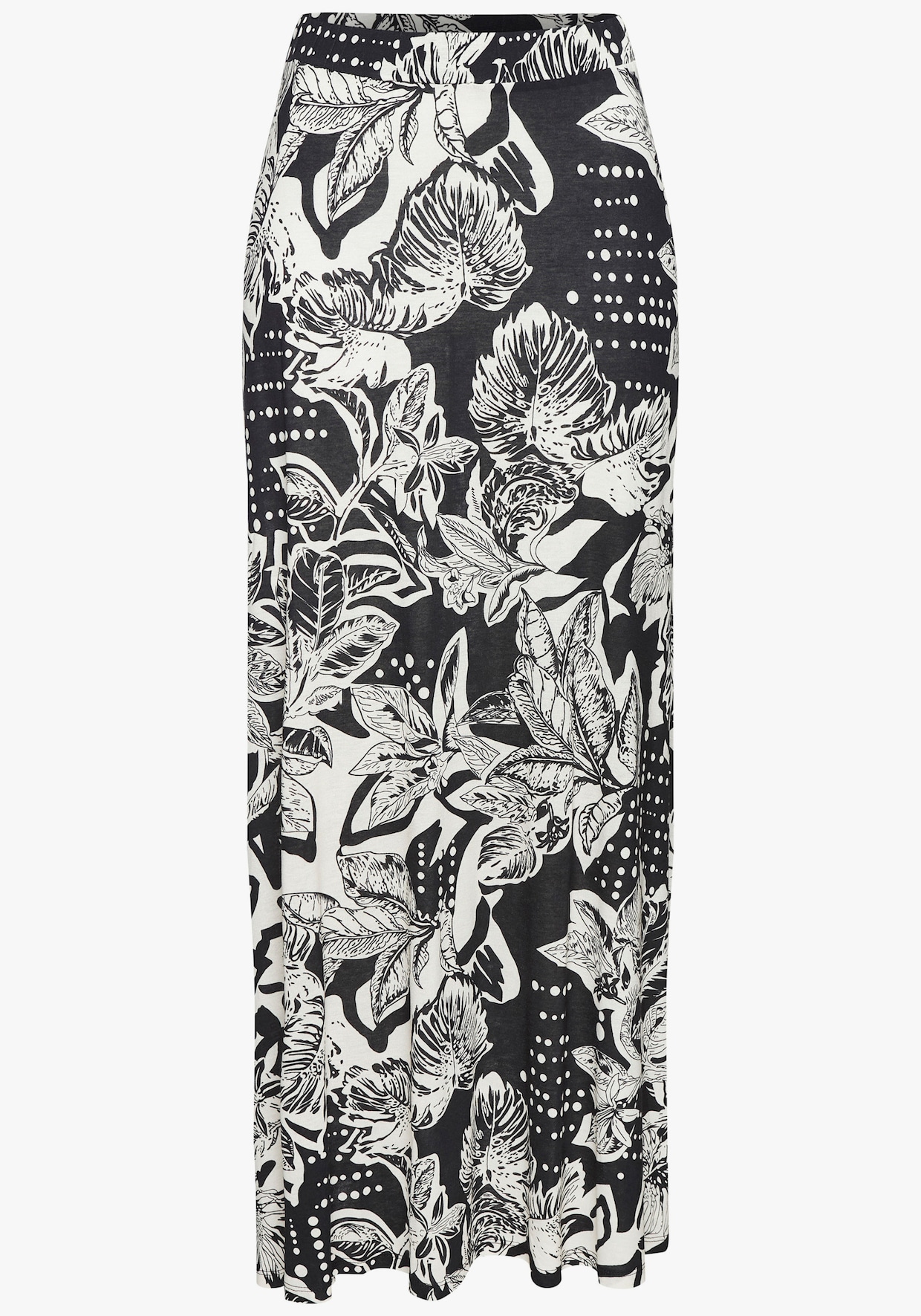 Vivance Maxirock - schwarz-creme bedruckt