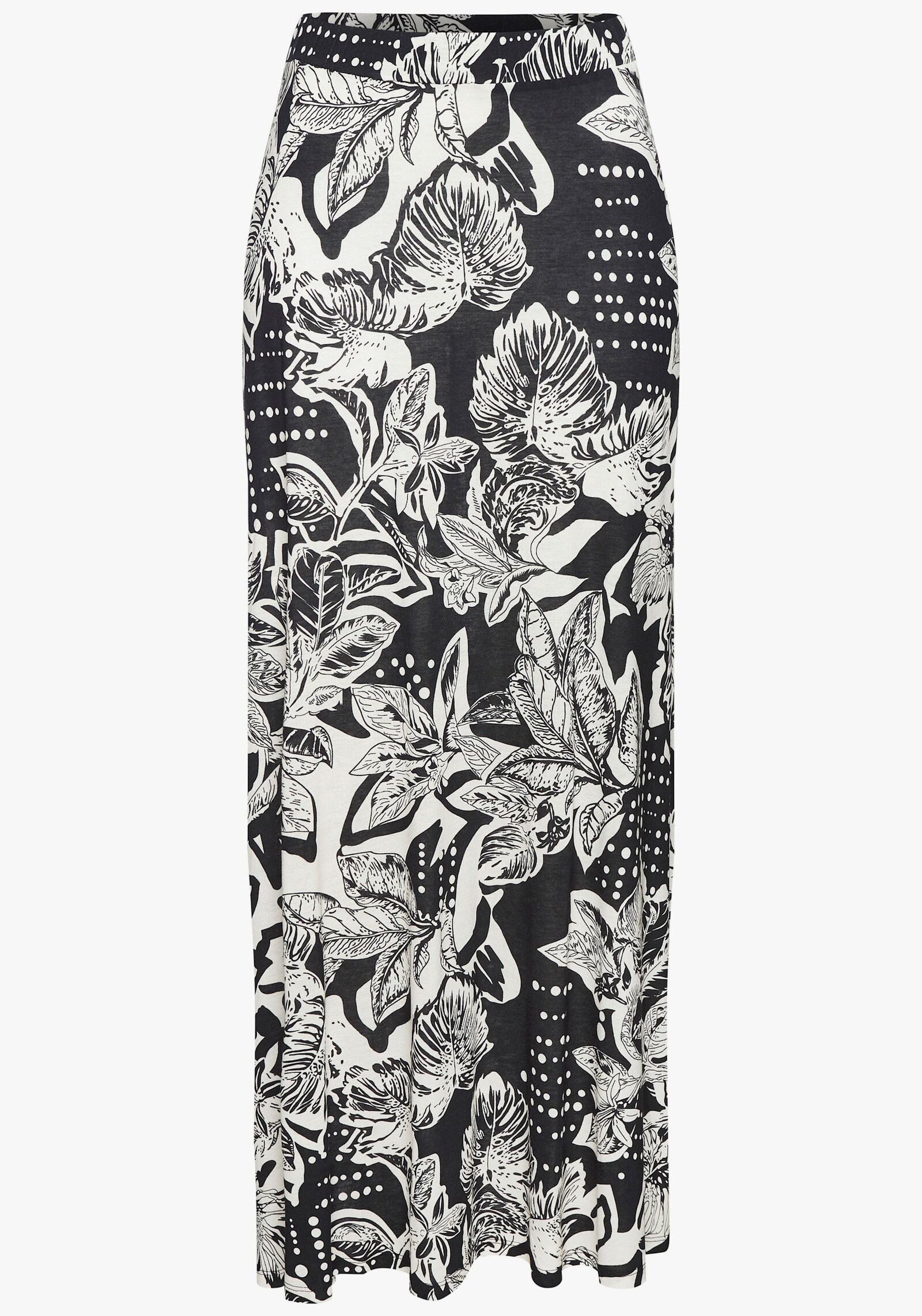 Vivance Jupe longue - noir-crème imprimé