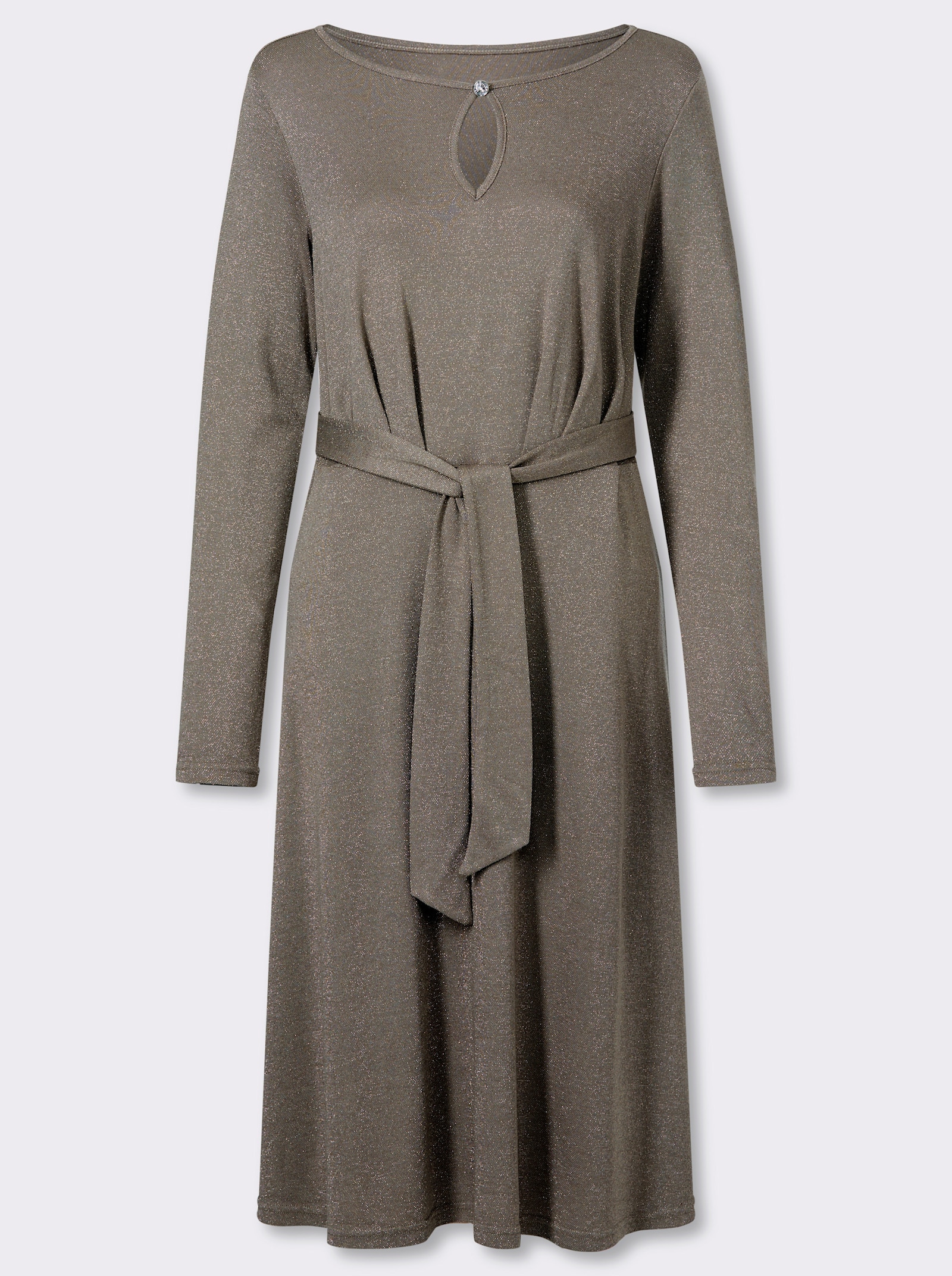 Jersey-Kleid - taupe-meliert