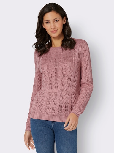 Pullover met ronde hals - hortensia