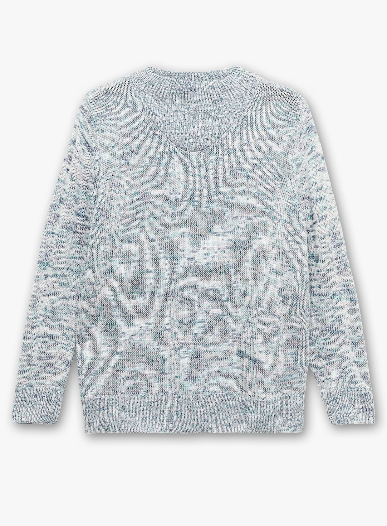 Strickpullover mit Stehkragen - mint-meliert