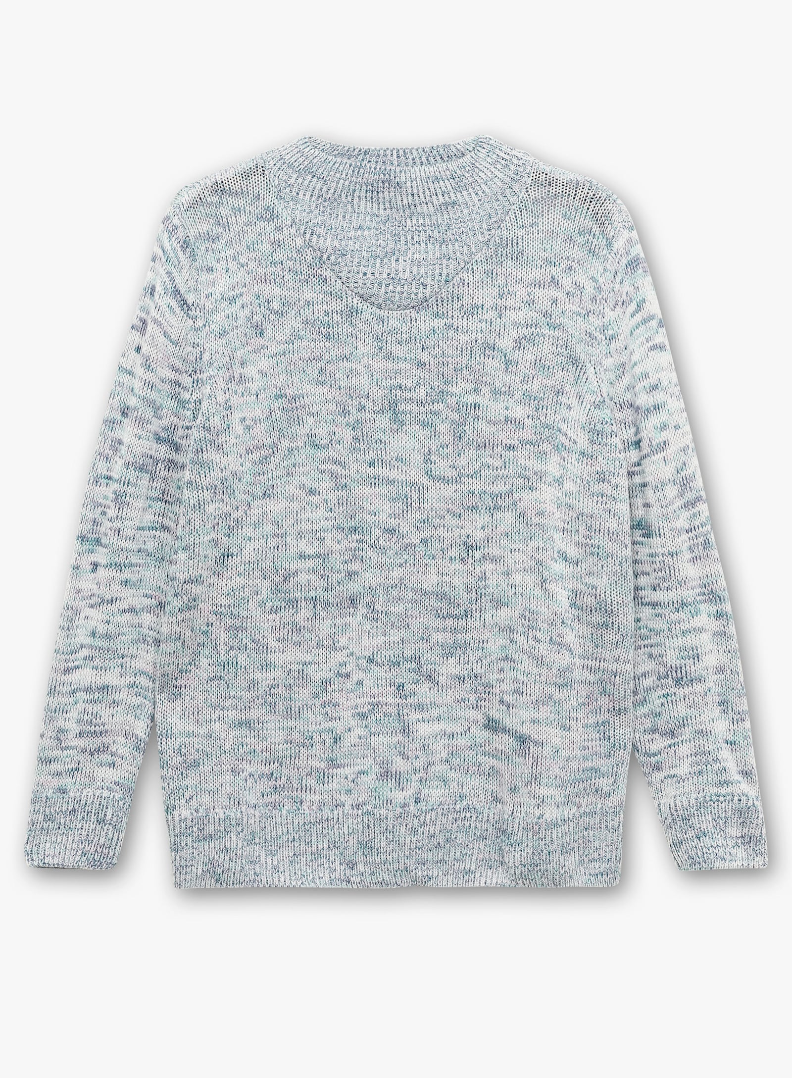 Strickpullover mit Stehkragen - mint-meliert