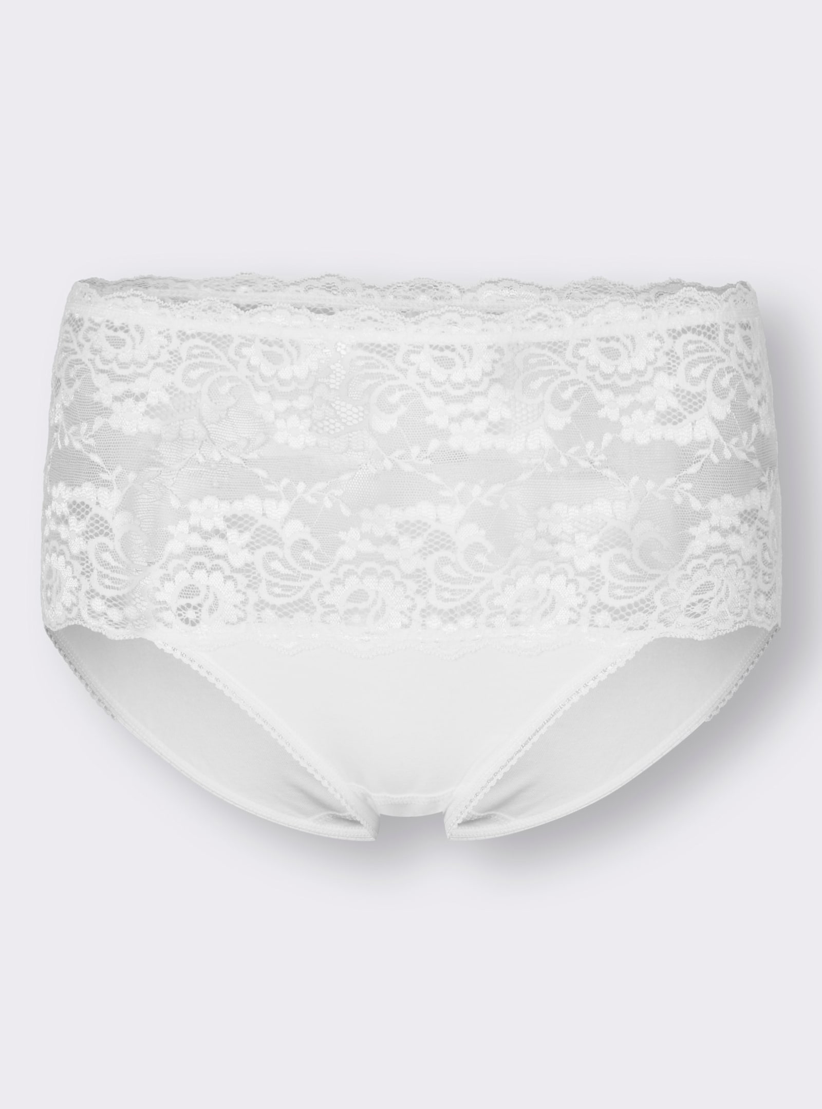 wäschepur Taillenslip mit Spitze am Bund - weiss