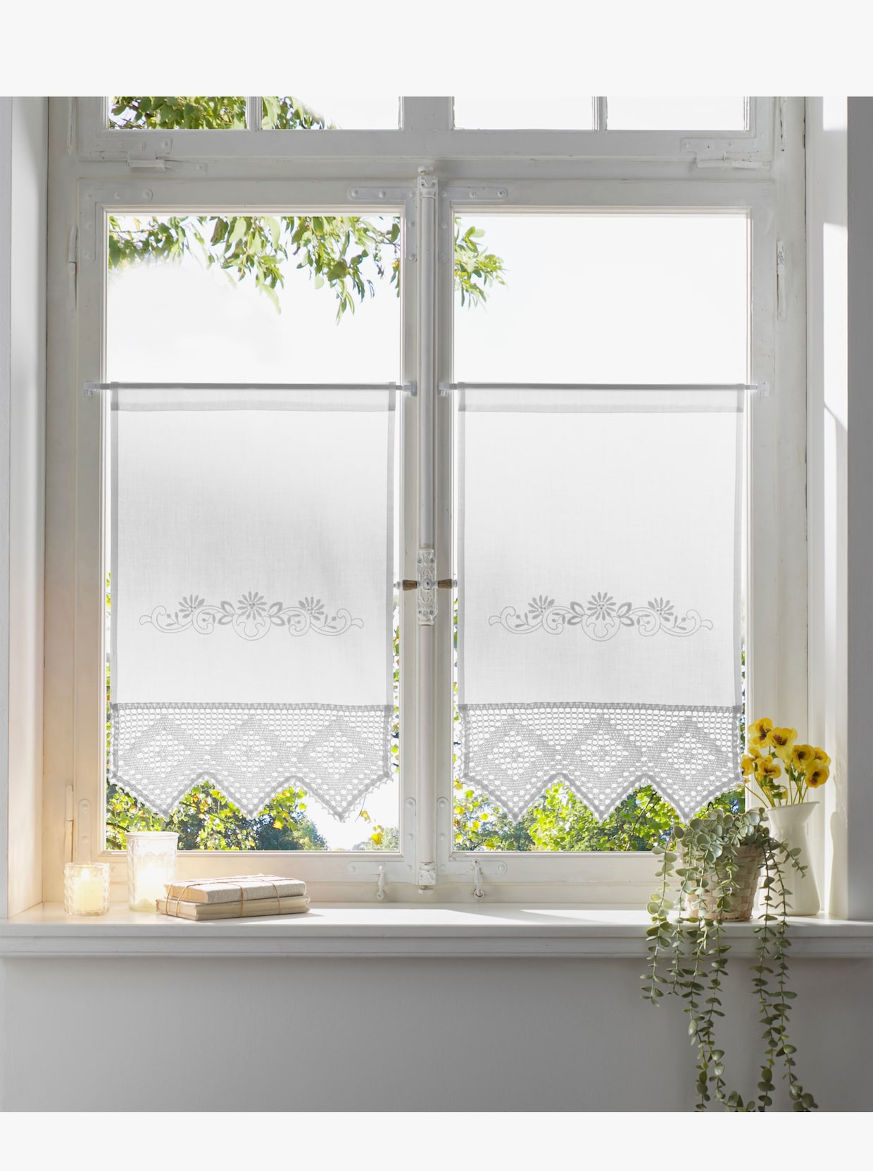 heine home raamdecoratie - wit