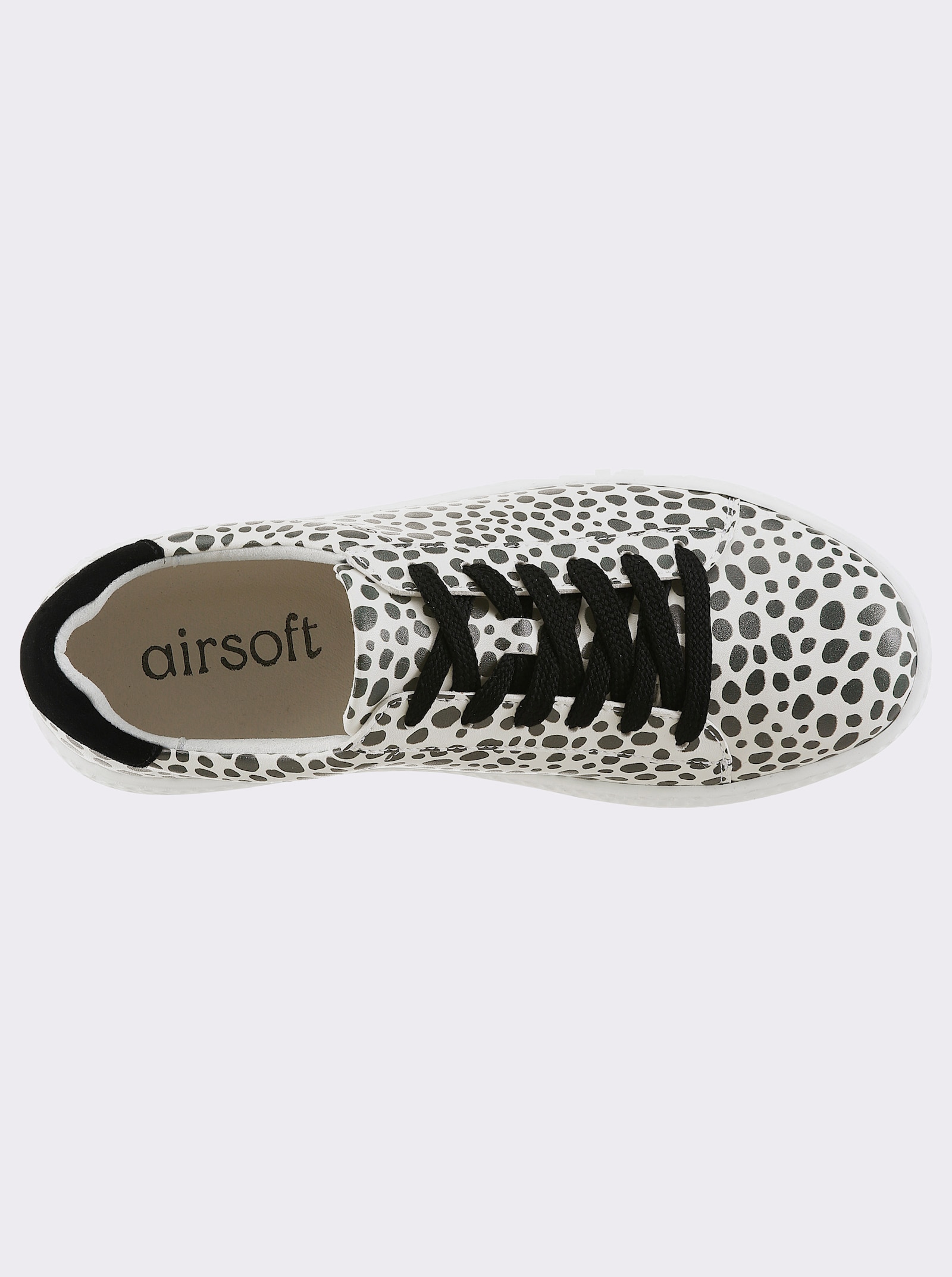 airsoft modern+ Sneaker im Dalmatiner-Look - weiß