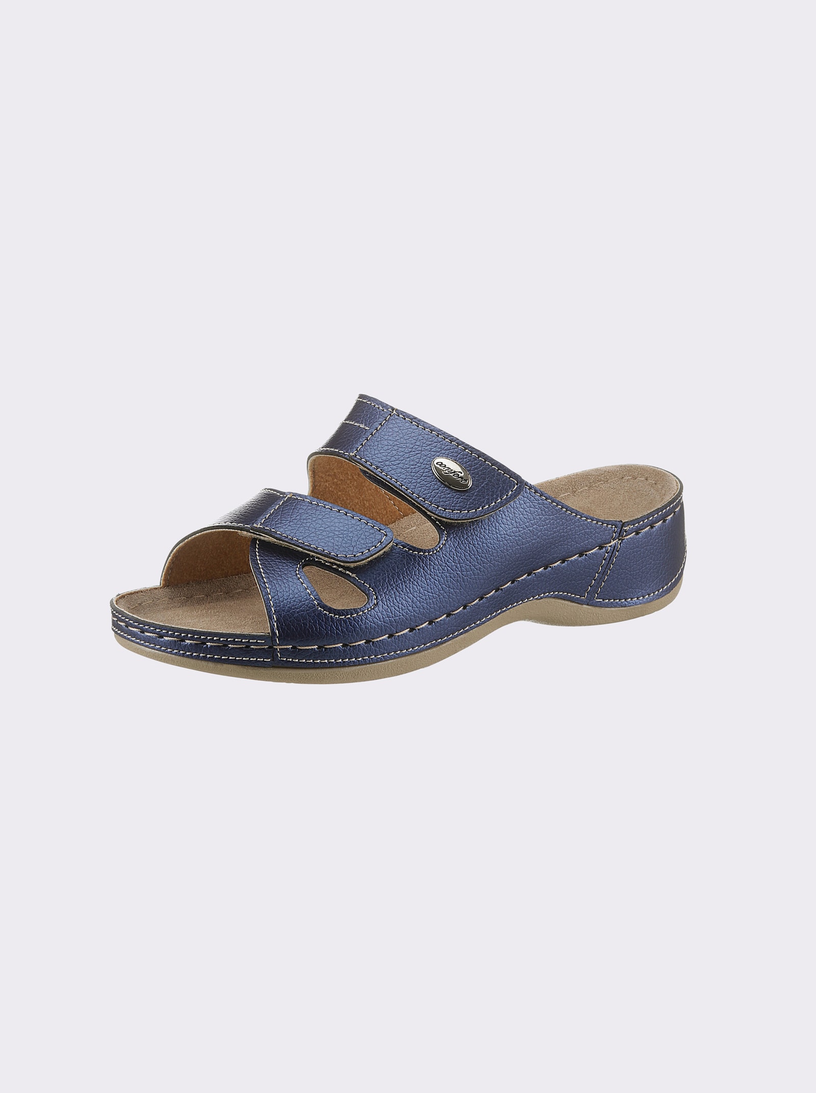 airsoft comfort+ Pantolette mit Antishock-System - marine-metallicfarben