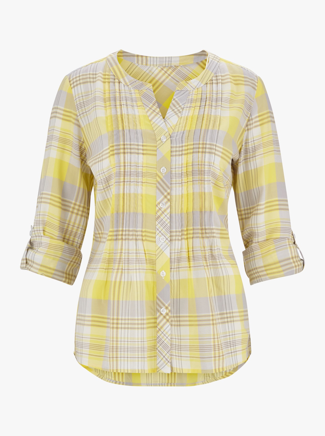Geruite blouse - geel/grijs geruit
