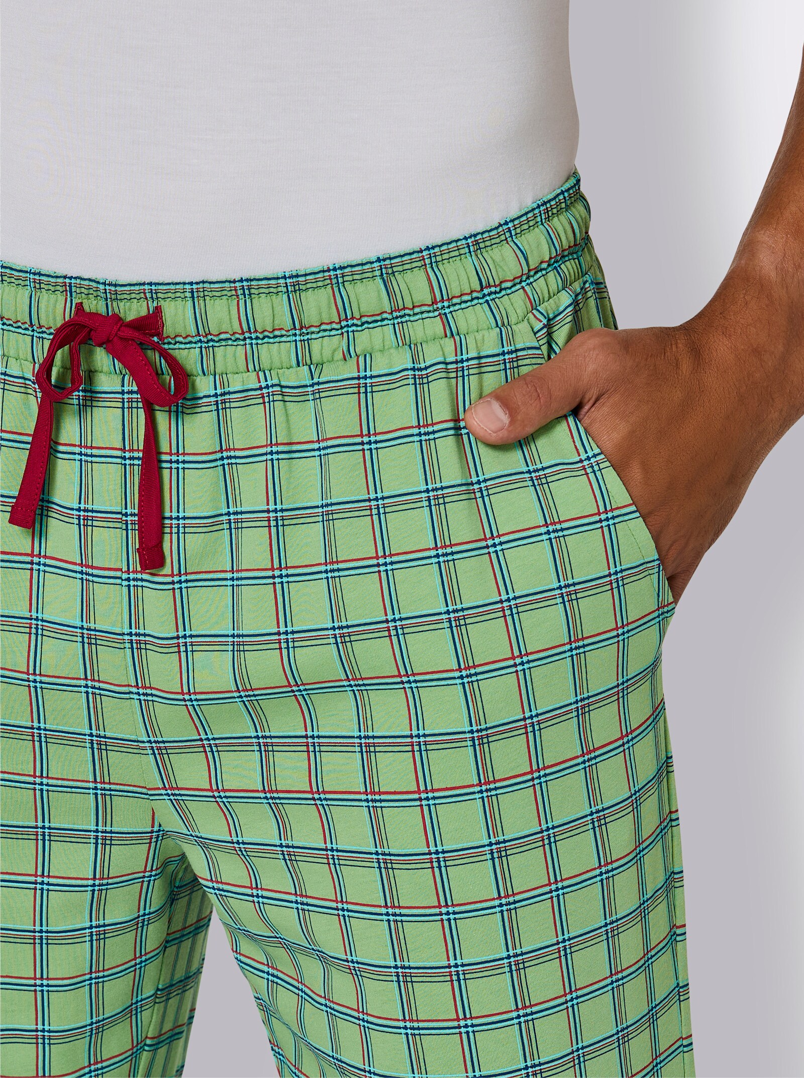 wäschepur men Hose lang - apfel-kirsche-kariert