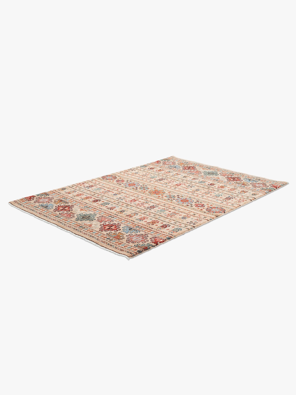 Theko Teppich - beige-gemustert