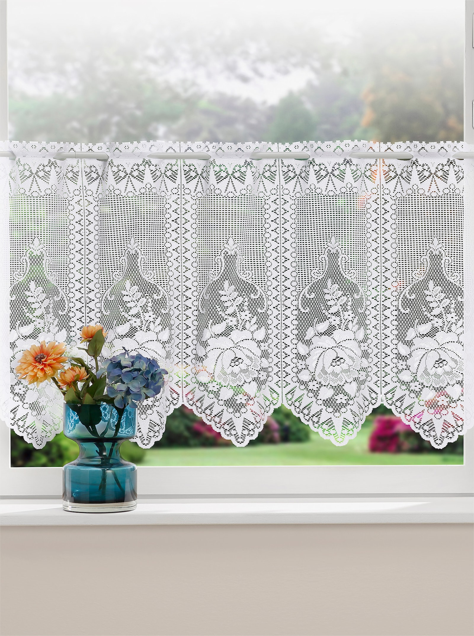 Okenný záves - biela