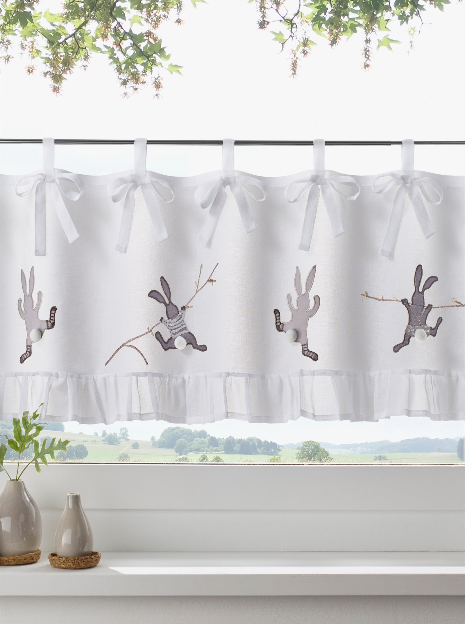 heine home Querbehang - weiß-braun